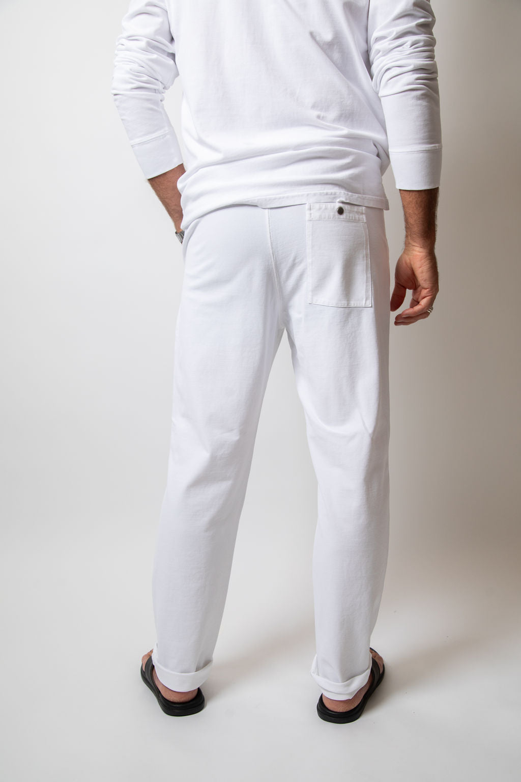 WASHY PIQUE PANT | White – Leonard Frisbie