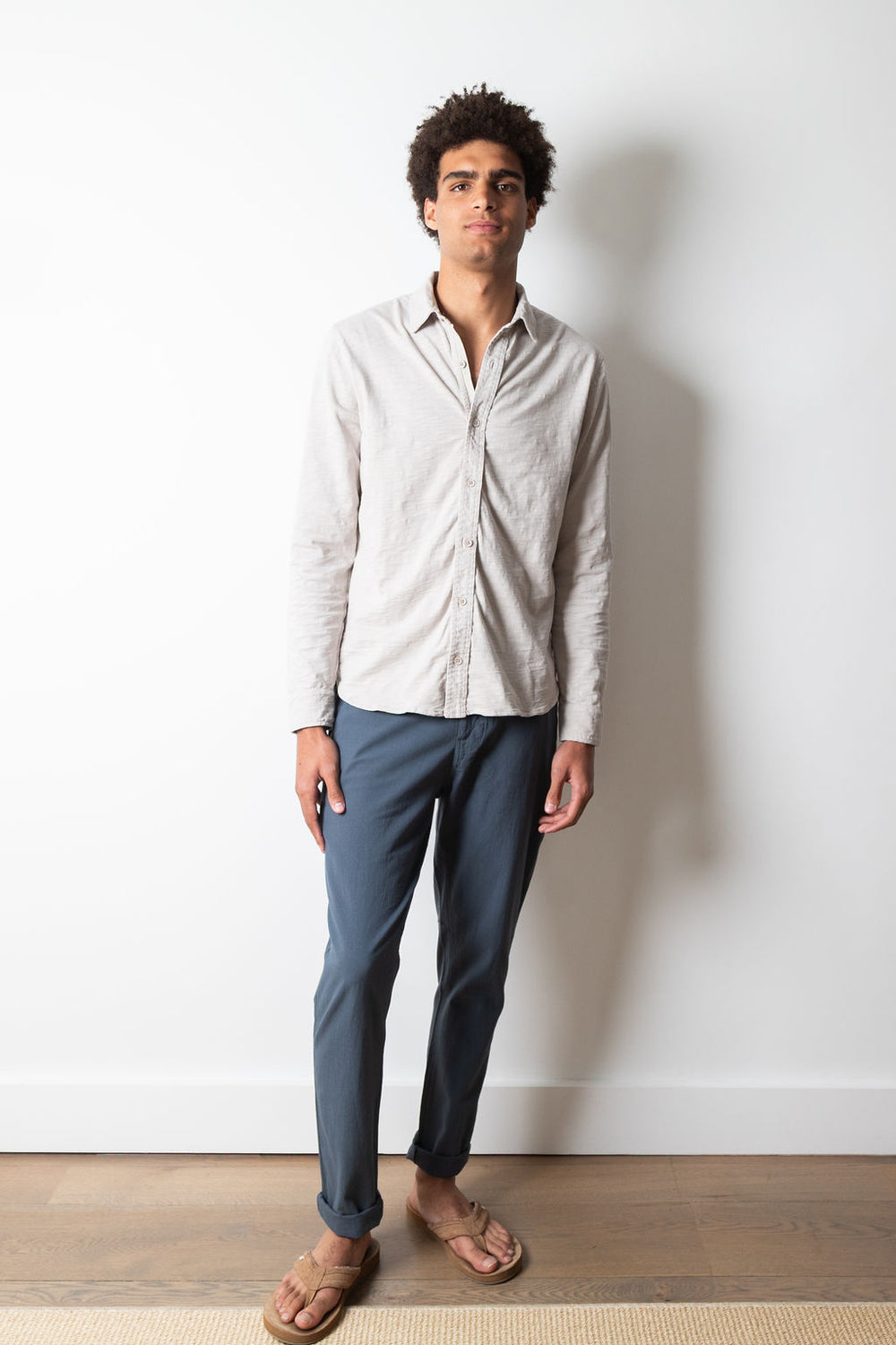 MIKE BUTTON UP without pockets | Sand