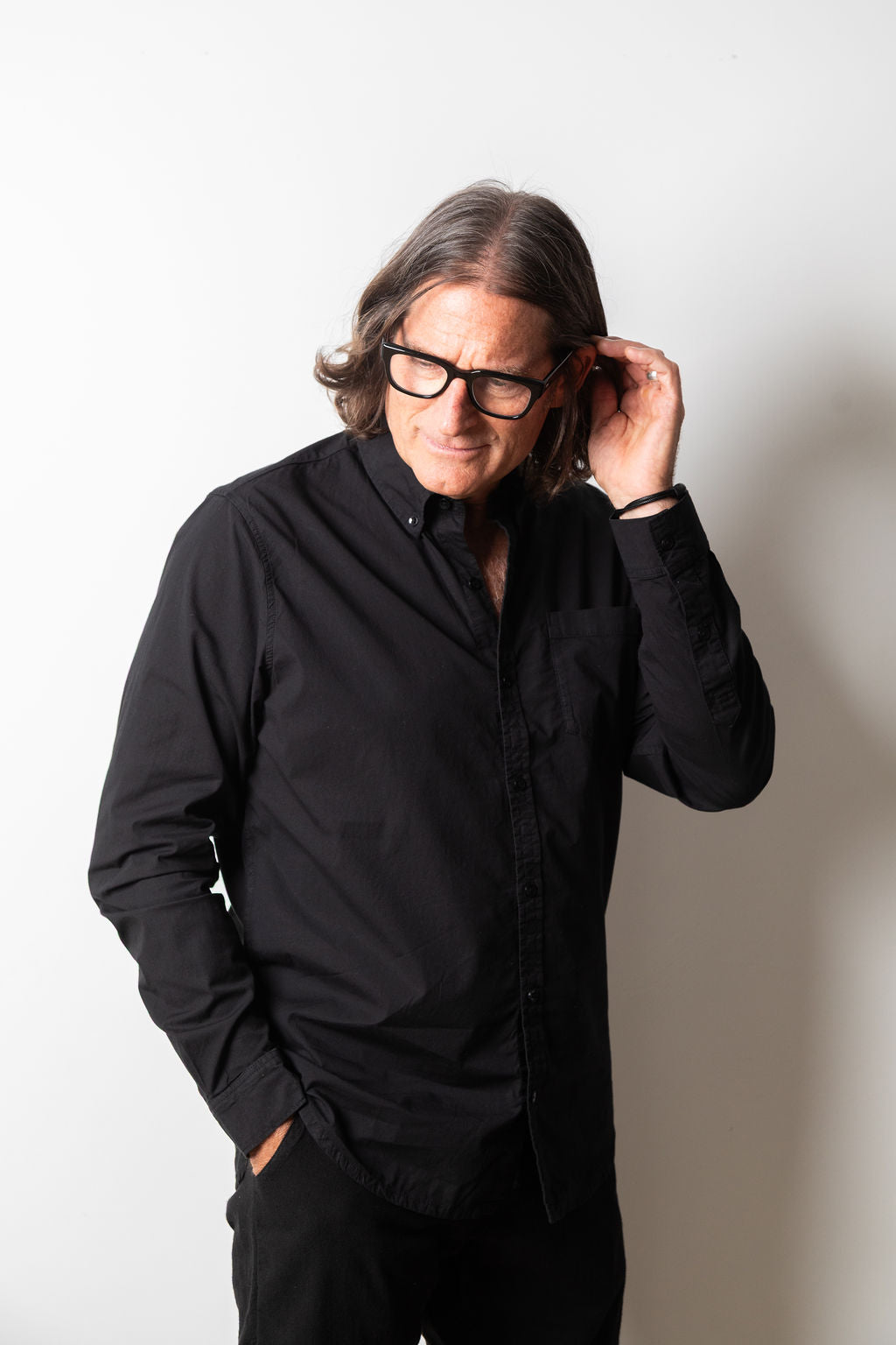 
                  
                    Silas Button Down Shirt | Black
                  
                