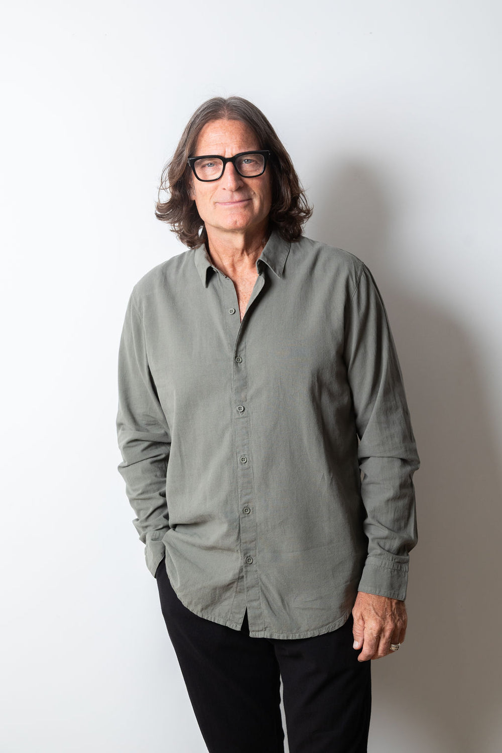 BILL BUTTON UP | Olive