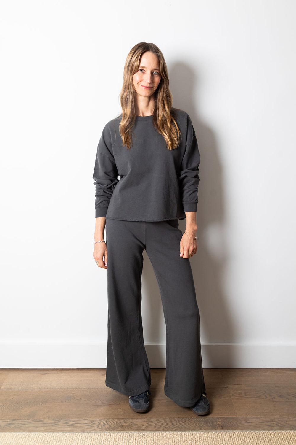 Moni Wide Leg Pant | Grey
