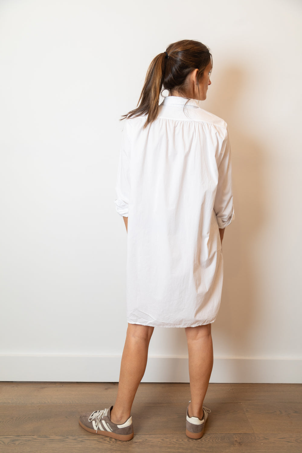 Monica Shirt Dress | White