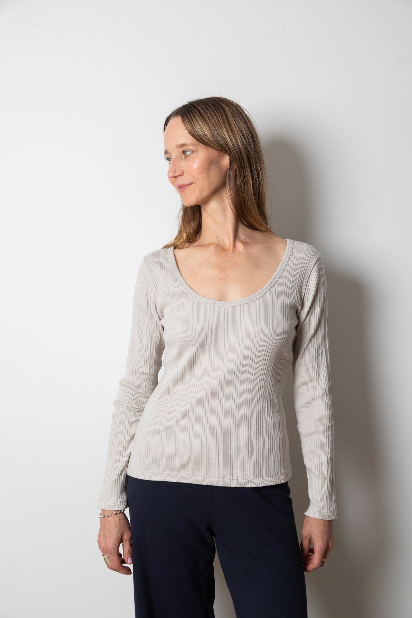 
                  
                    Janice LS Scoop Neck | Sand
                  
                