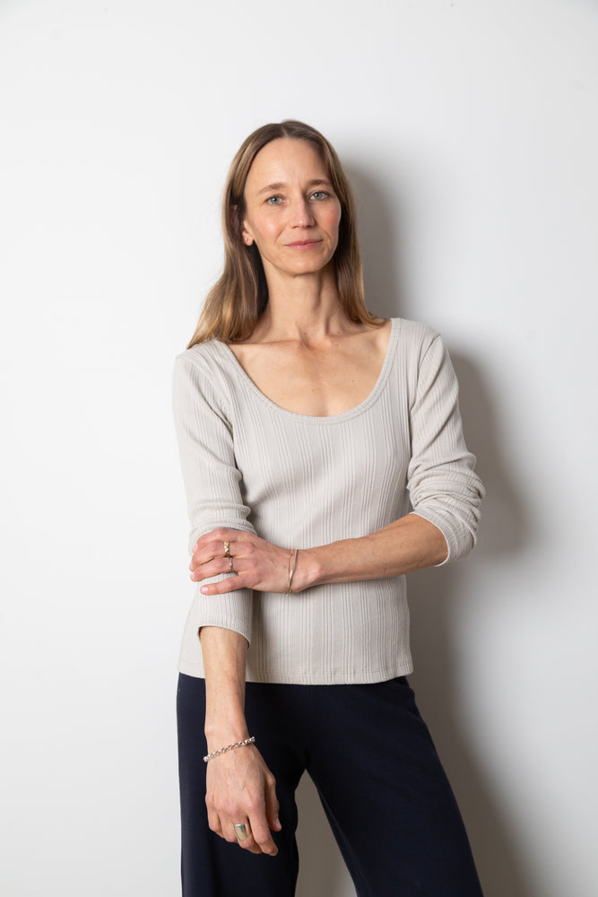 
                  
                    Janice LS Scoop Neck | Sand
                  
                