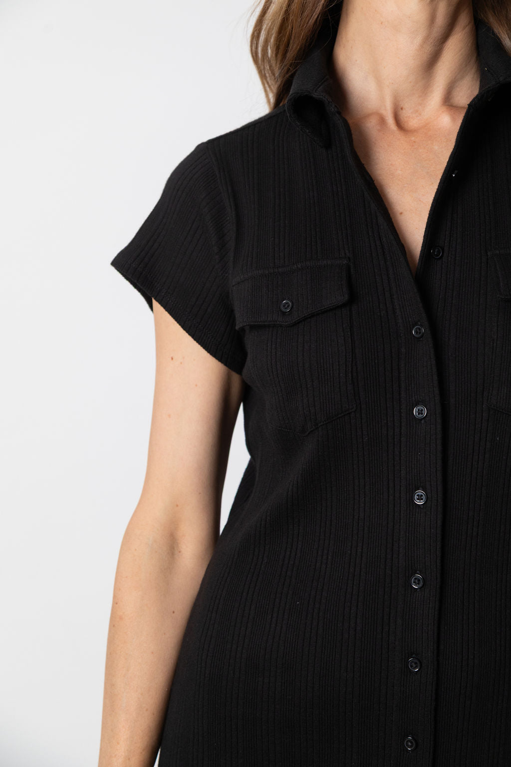
                  
                    Nancy Shirt Dress | Black
                  
                