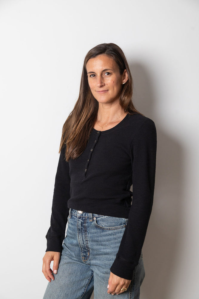 
                  
                    Ada Waffle Henley | Black
                  
                