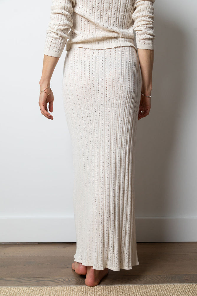 
                  
                    Sabra Pointelle Skirt | Ecru
                  
                