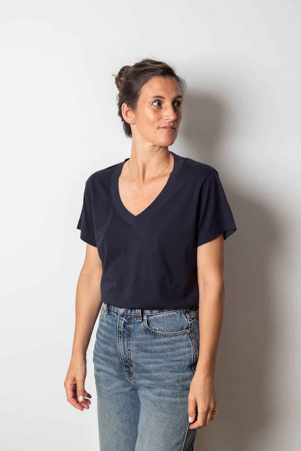 
                  
                    Brittany V Neck | Navy
                  
                