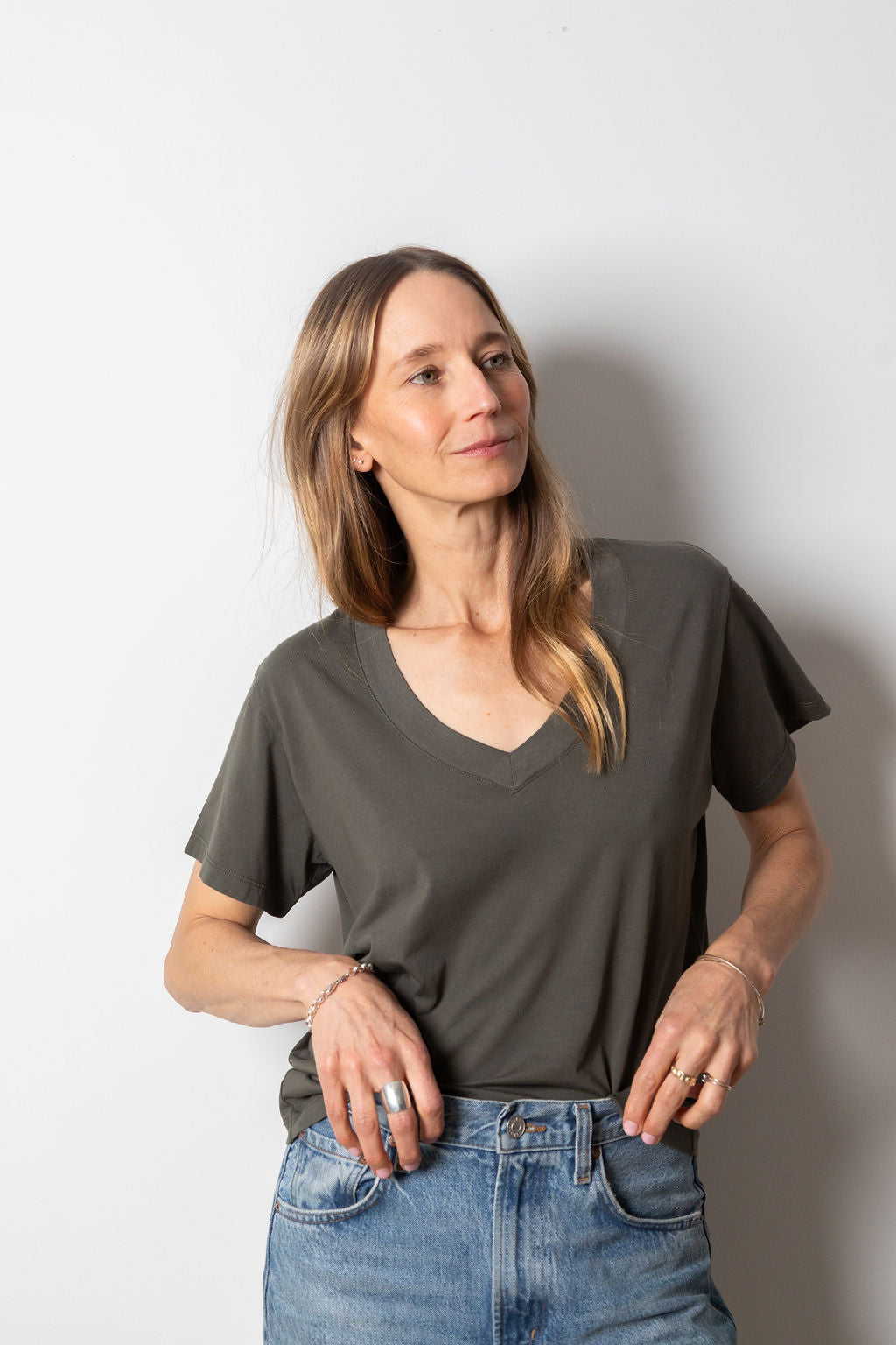 
                  
                    Brittany V Neck | Kelp
                  
                