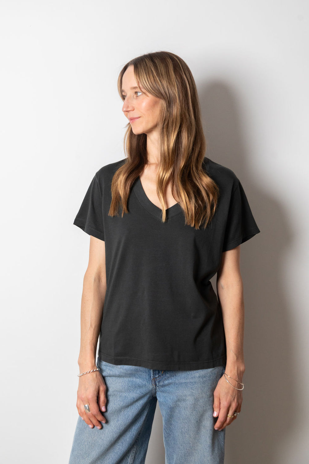 Brittany V Neck | Anthracite