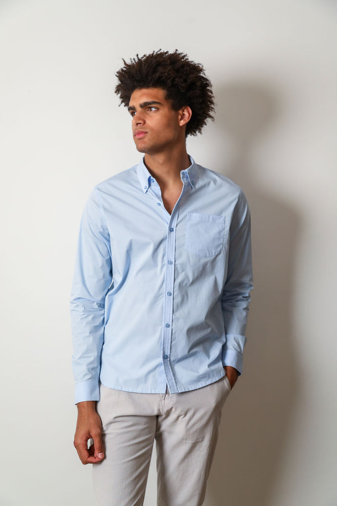 
                  
                    Silas Button Down Shirt | Sky Blue
                  
                