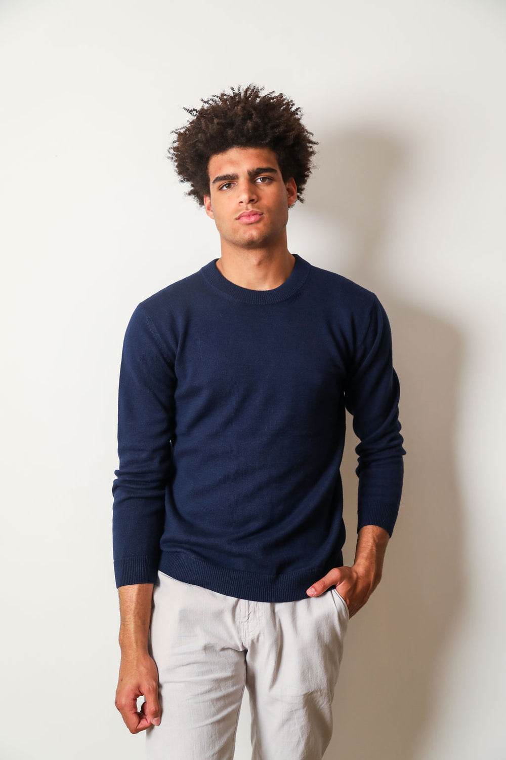 FRANKLYN CREW NECK SWEATER | Navy