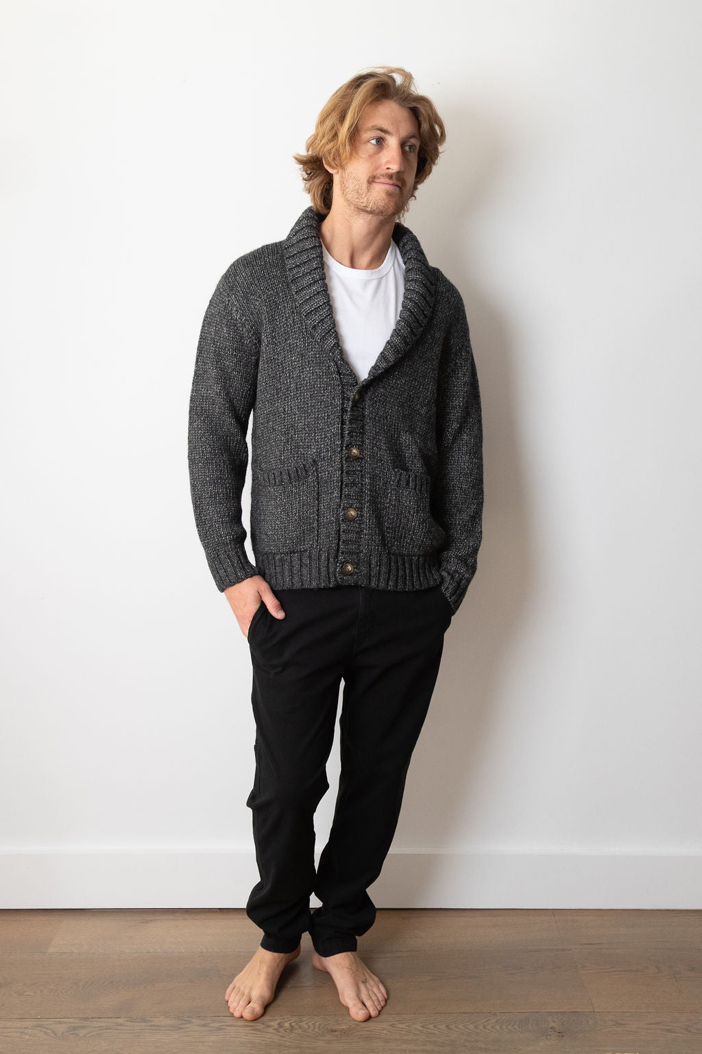 
                  
                    Ian Cardigan I Charcoal
                  
                