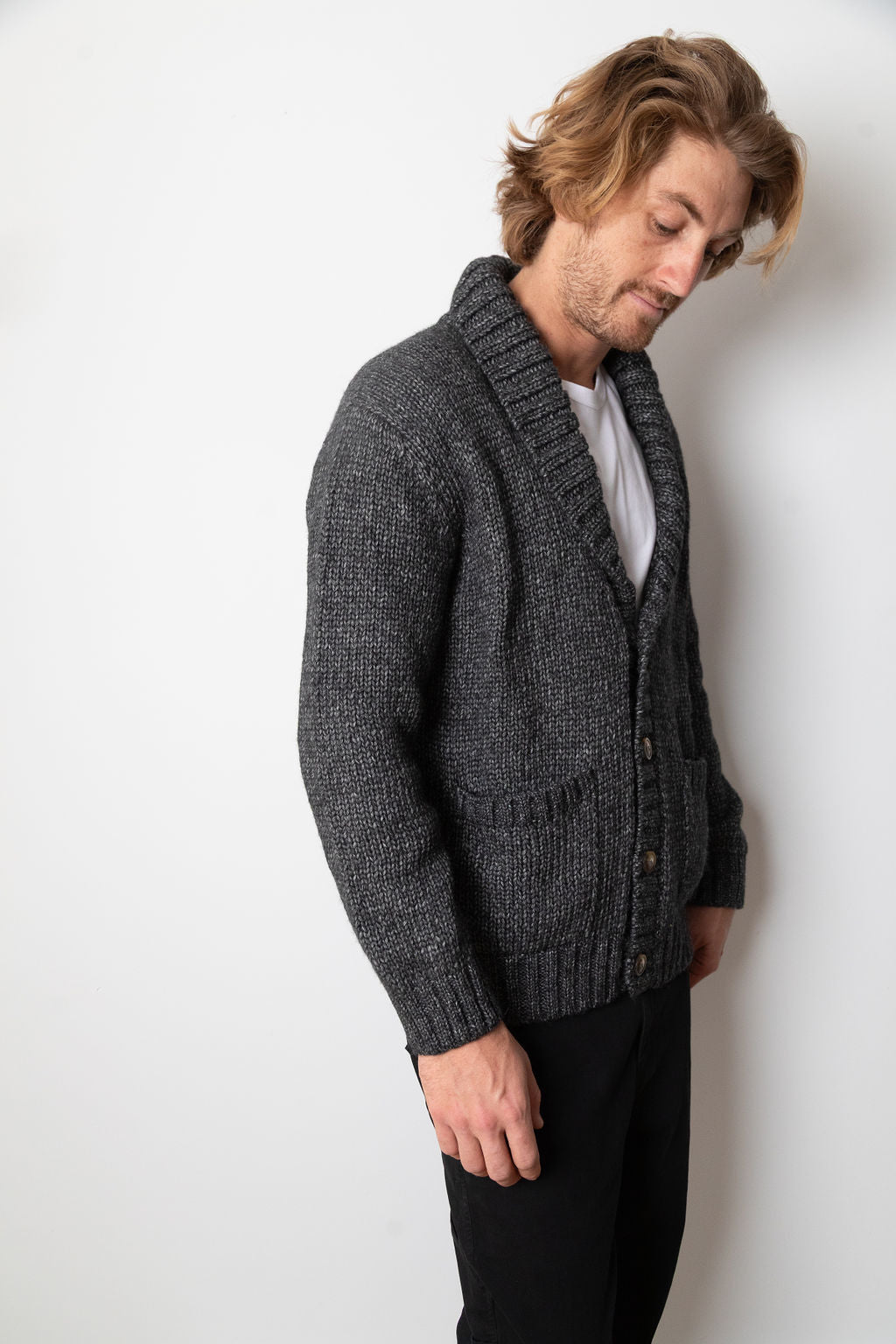 
                  
                    Ian Cardigan I Charcoal
                  
                