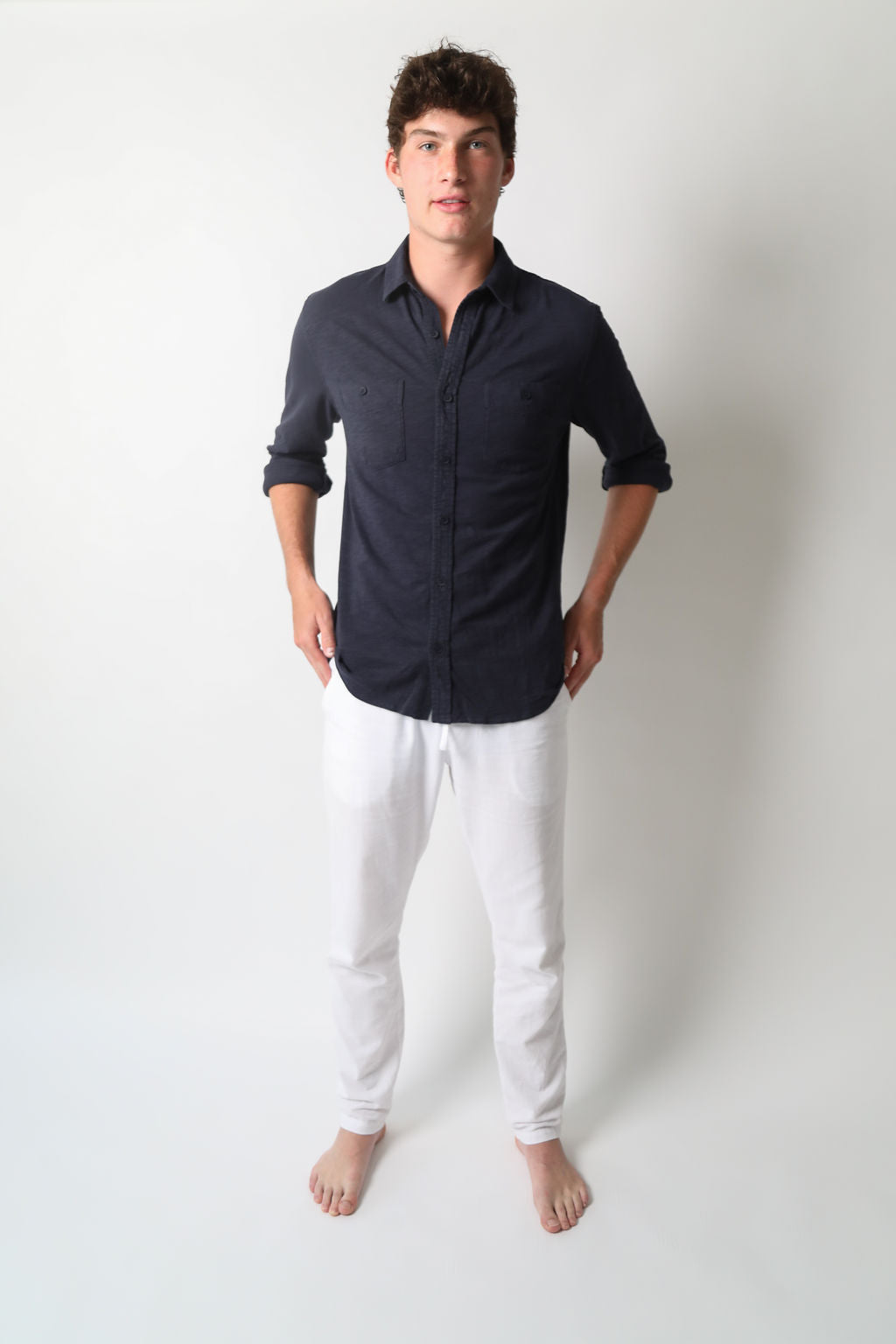 
                  
                    MIKE BUTTON UP | Navy
                  
                