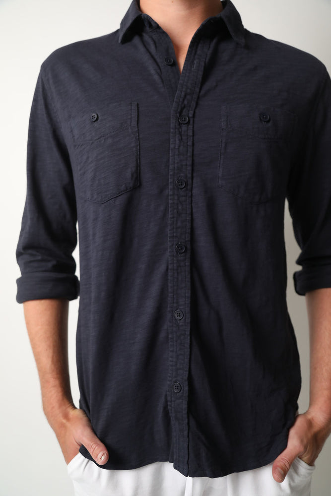 
                  
                    MIKE BUTTON UP | Navy
                  
                