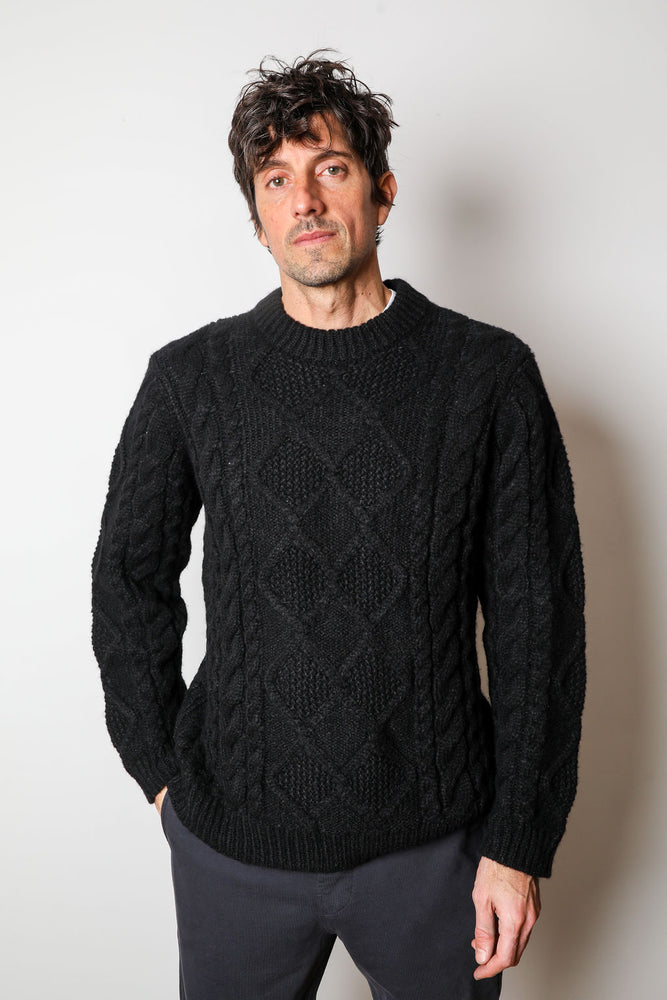 
                  
                    Colin Cable Knit Sweater | Black Alpaca
                  
                