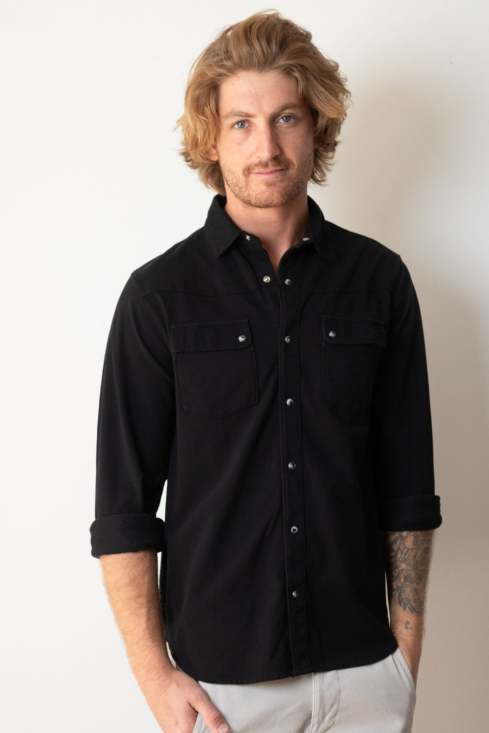 GABRIEL WESTERN SHIRT | Black