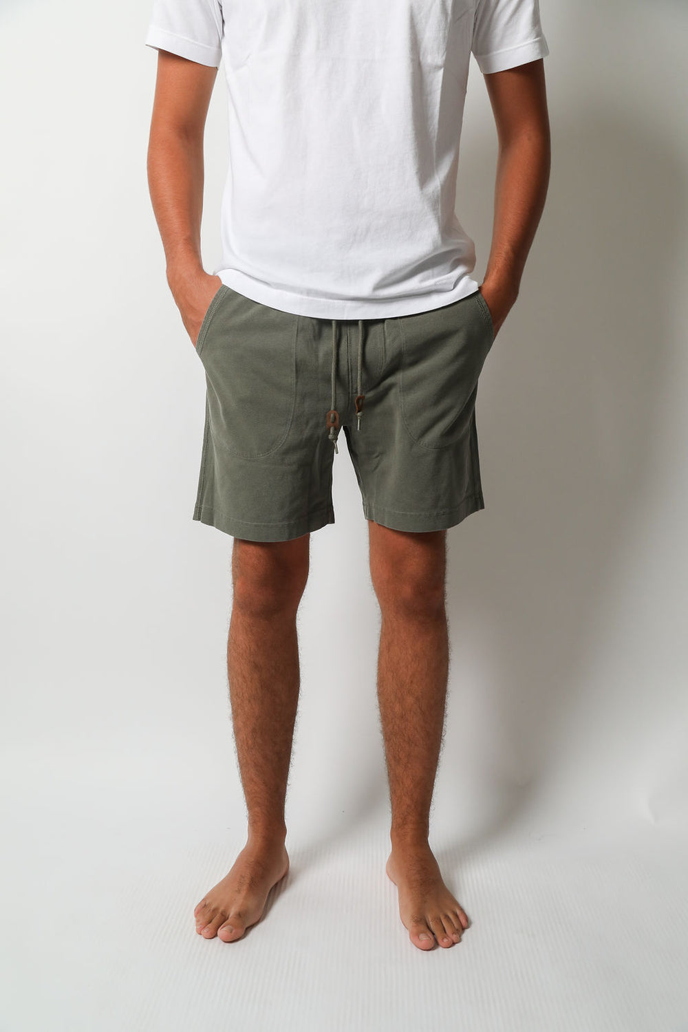 WASHY PIQUE SHORTS | Olive