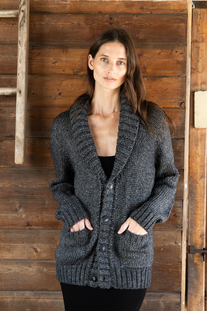 
                  
                    Ian Cardigan Ladies | Charcoal
                  
                
