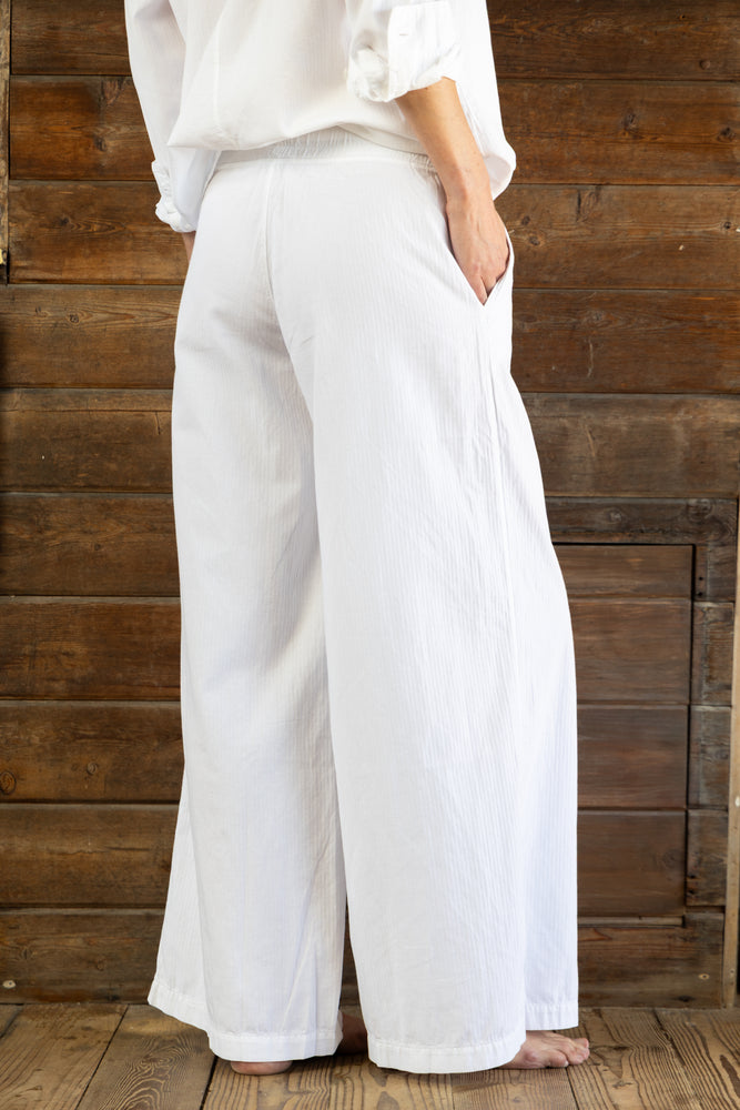 
                  
                    Skinner Wide Leg Pants | White
                  
                