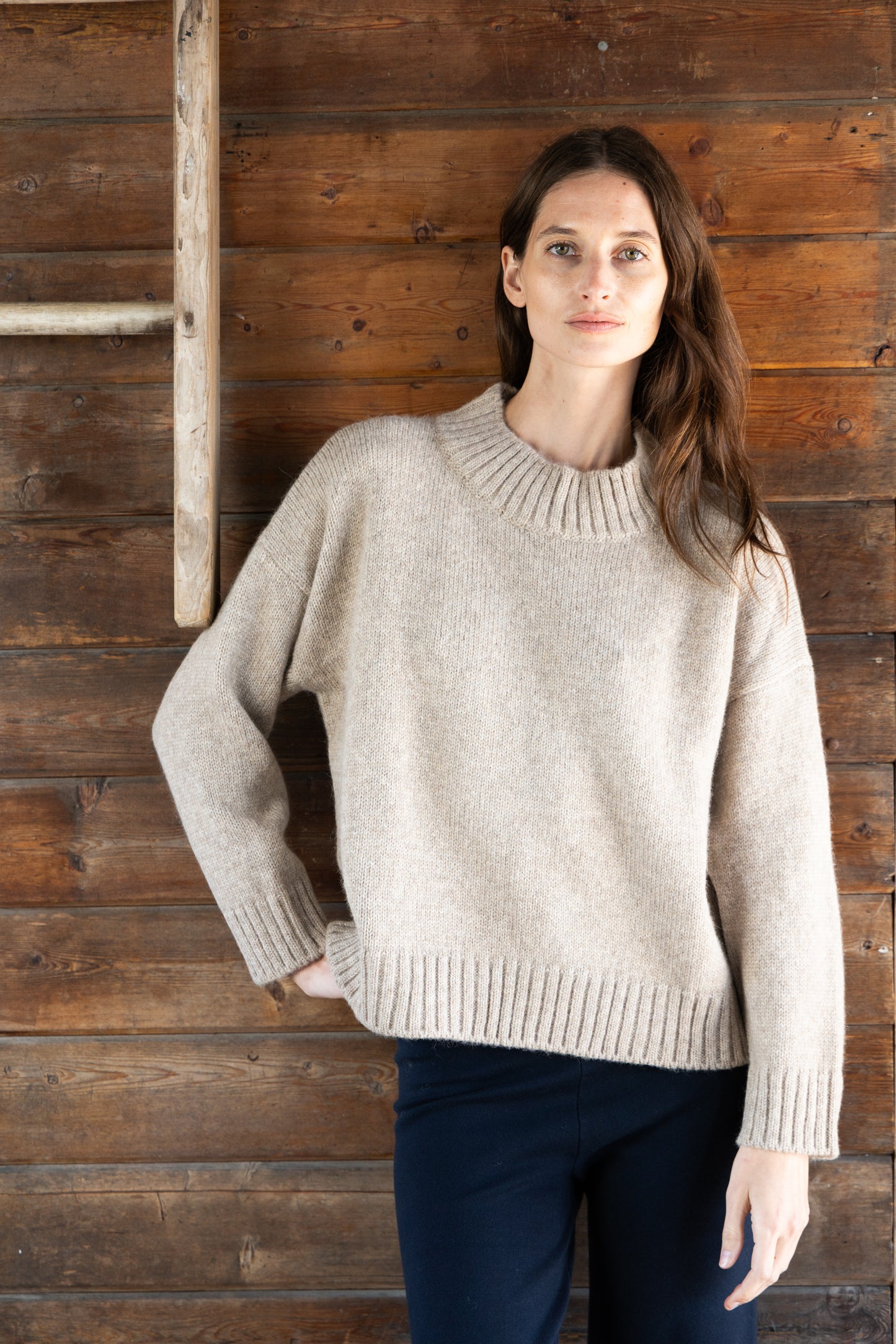 
                  
                    Luiza Jersey Knit Sweater | Oatmeal
                  
                