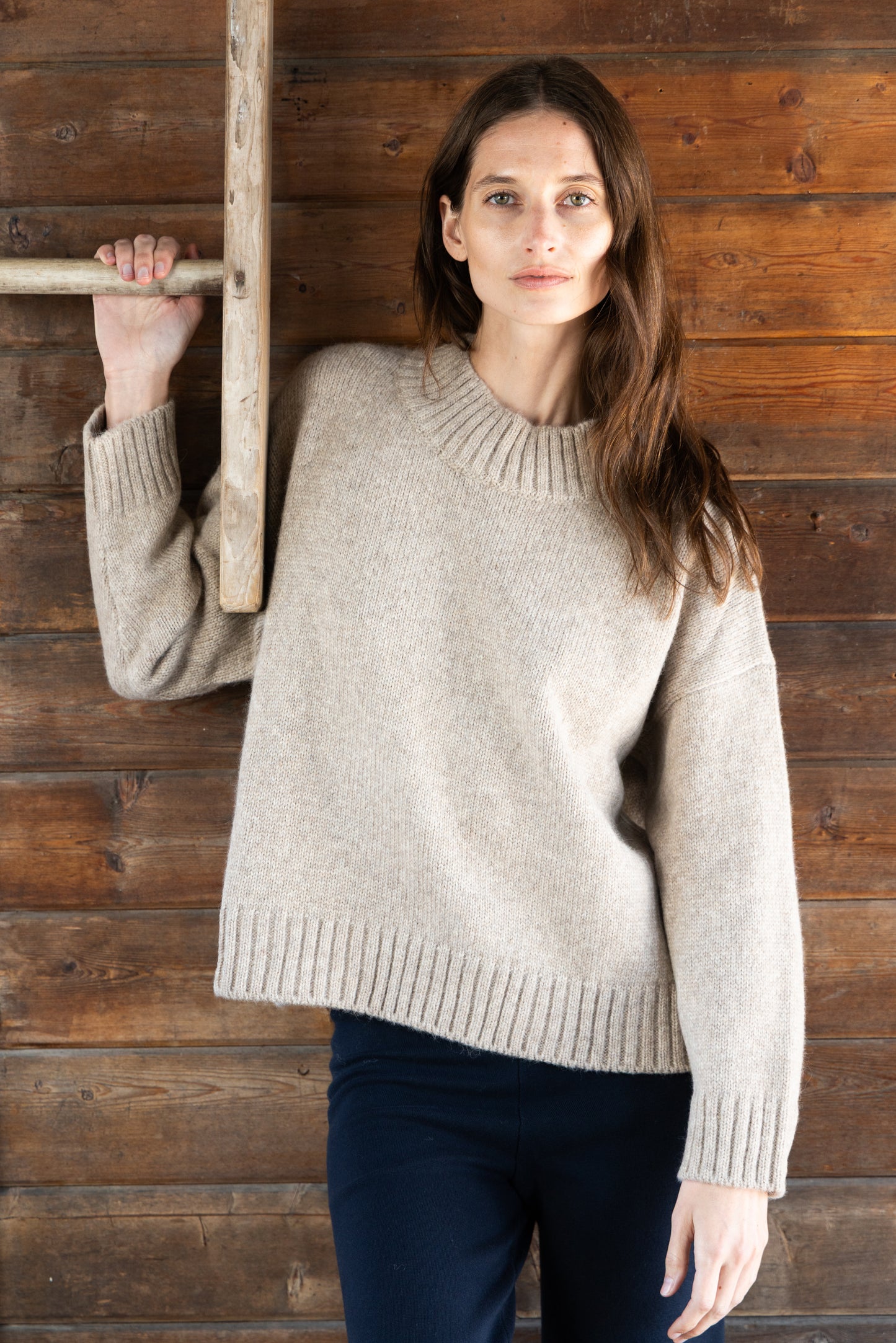 
                  
                    Luiza Jersey Knit Sweater | Oatmeal
                  
                