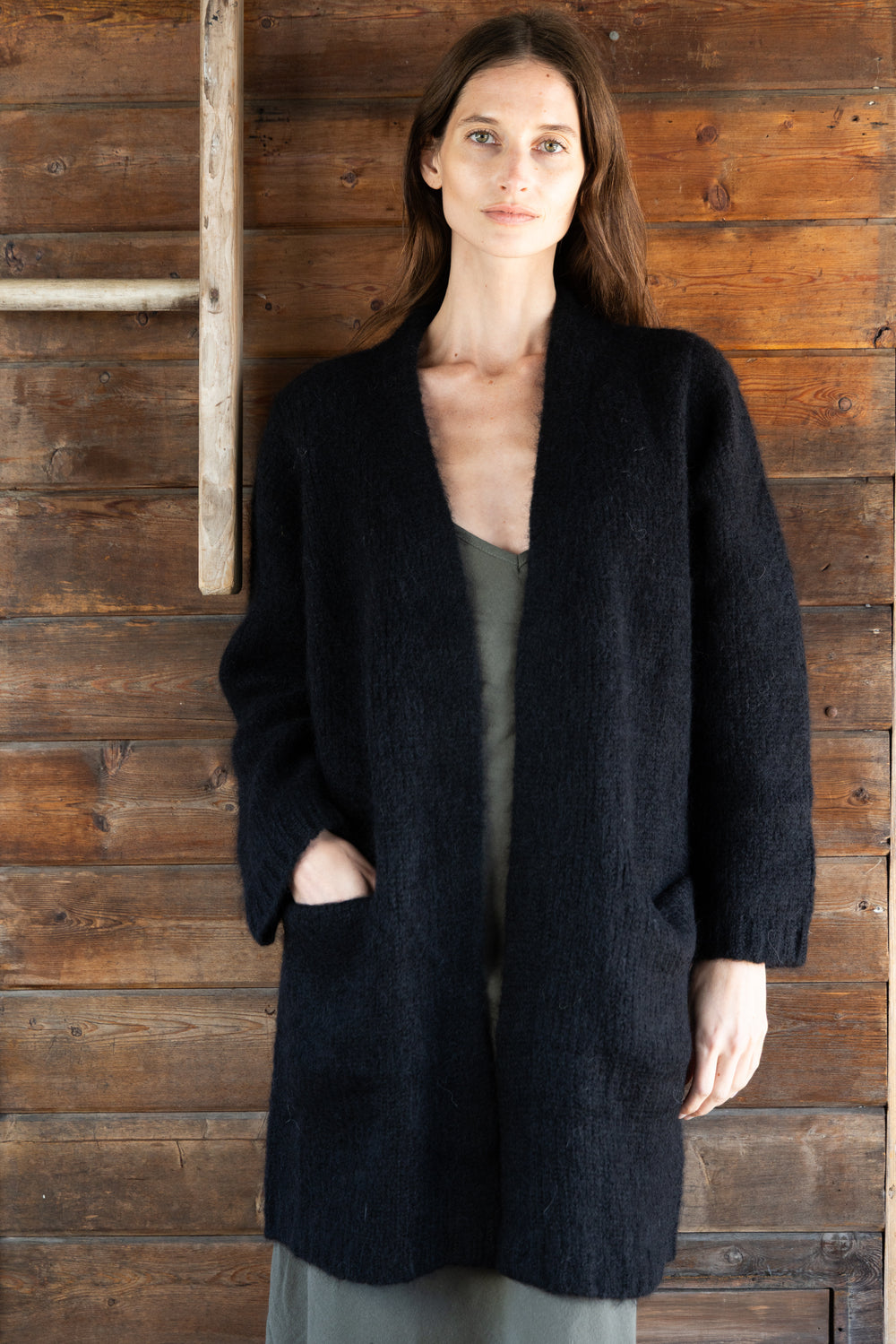 Ruby Long Cardigan I Black