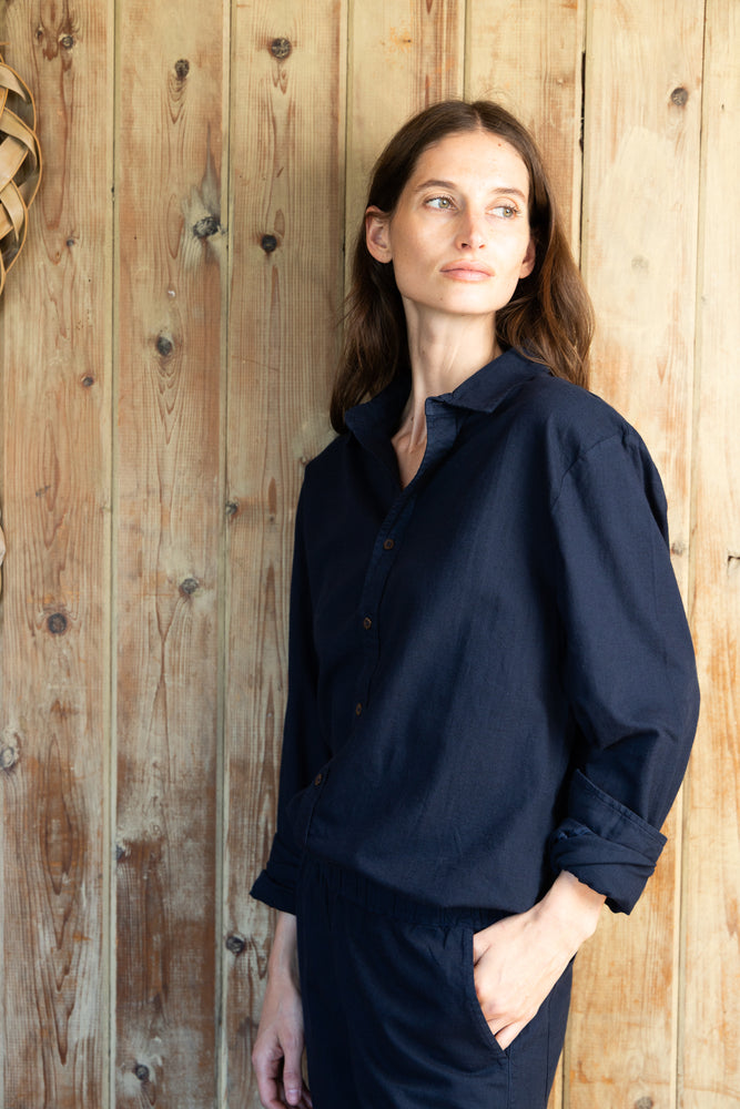 
                  
                    MORGAN BUTTON UP | Navy
                  
                