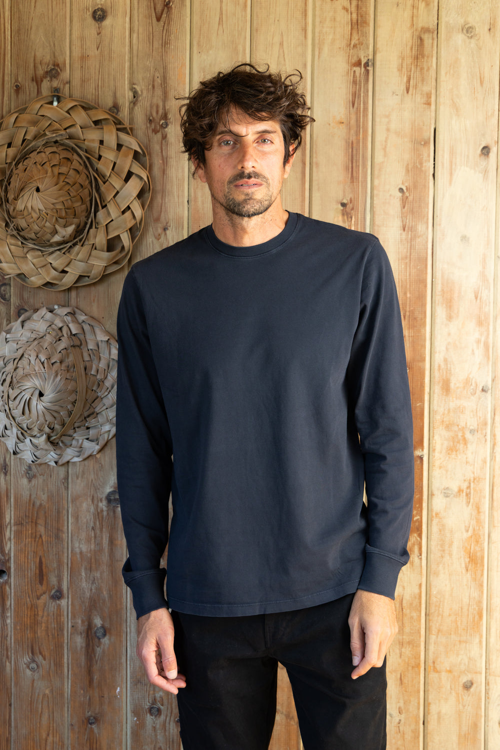 Tin Long Sleeve Tee I Navy