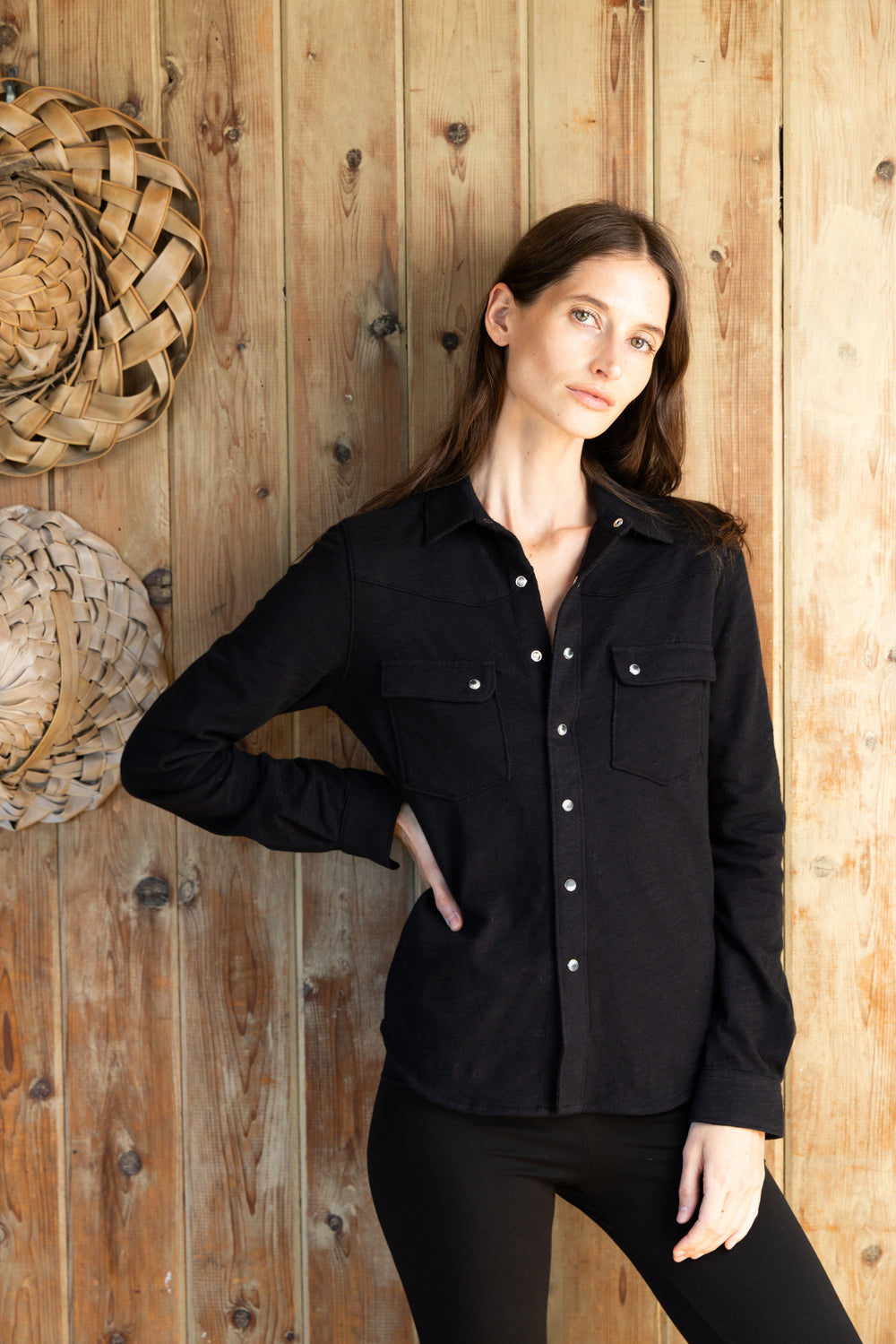 Gabby Western Shirt | Black
