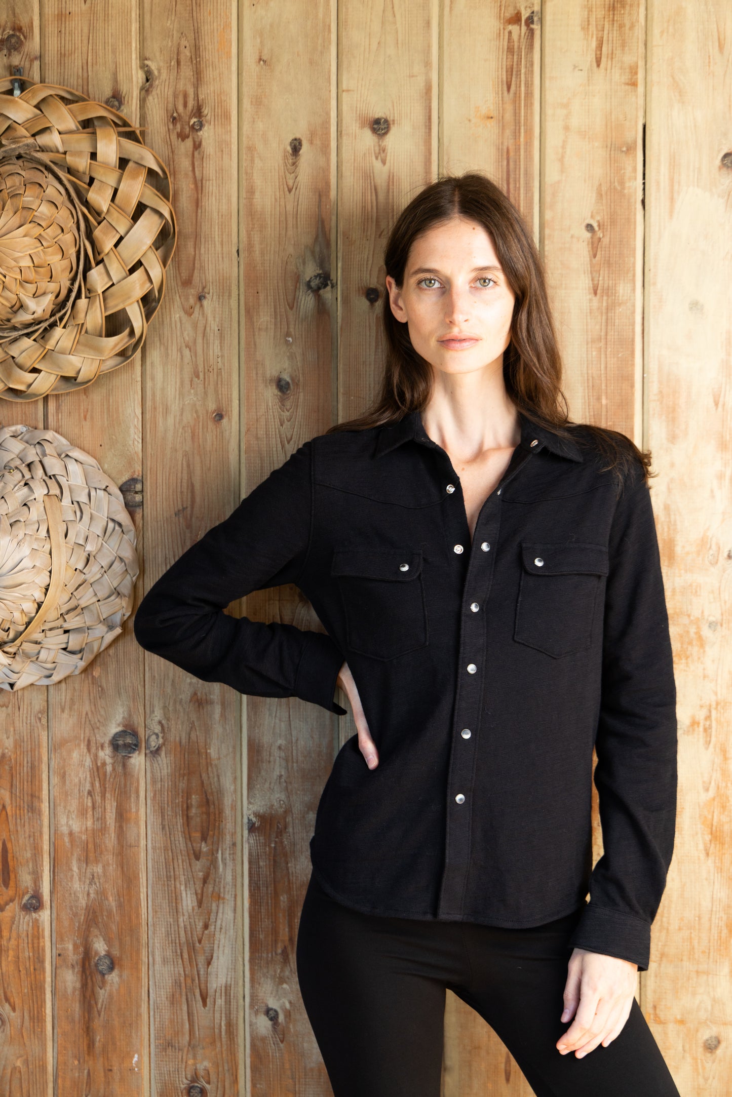 
                  
                    Gabby Western Shirt | Black
                  
                