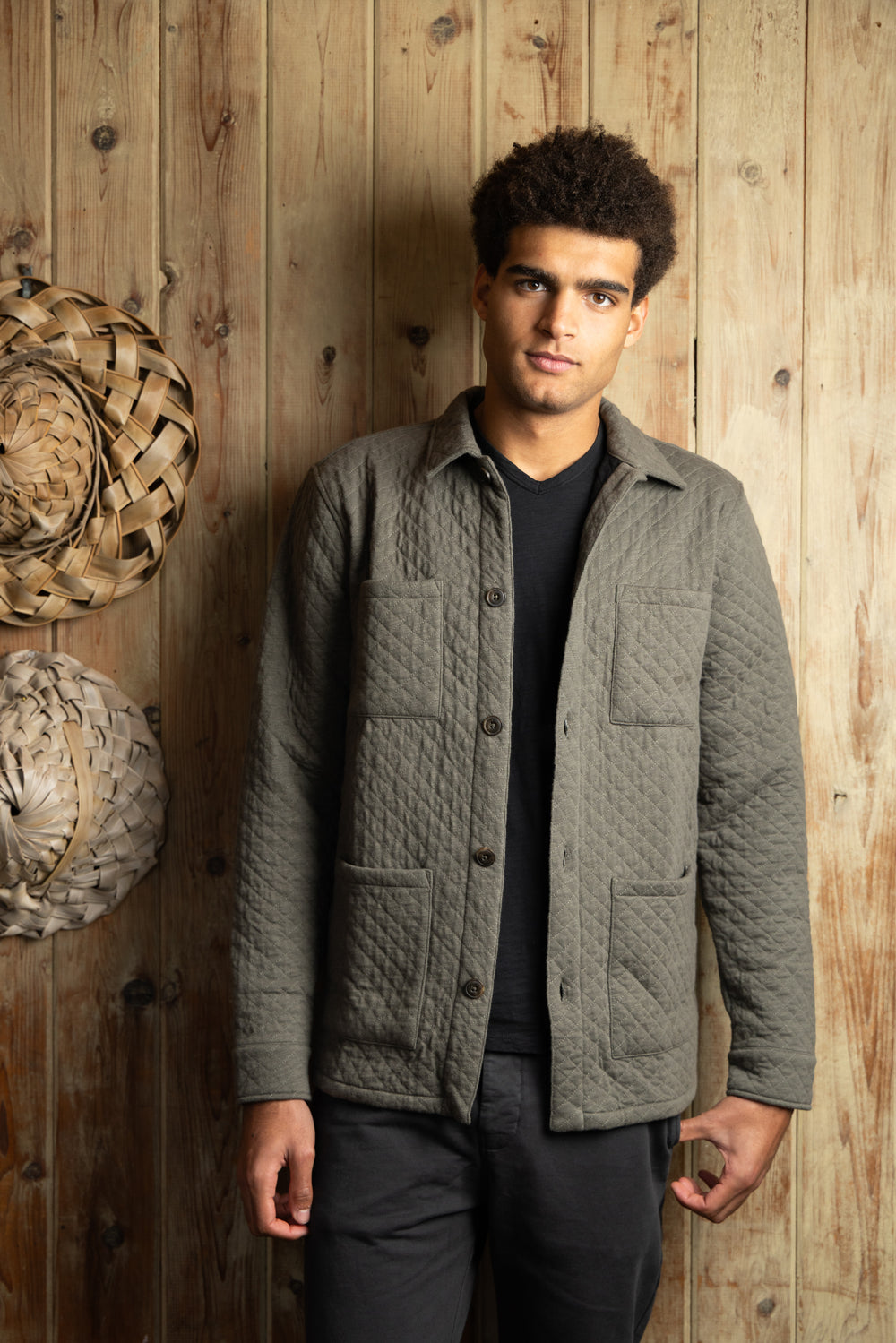 JAKE QUILTED JACKET I Kelp