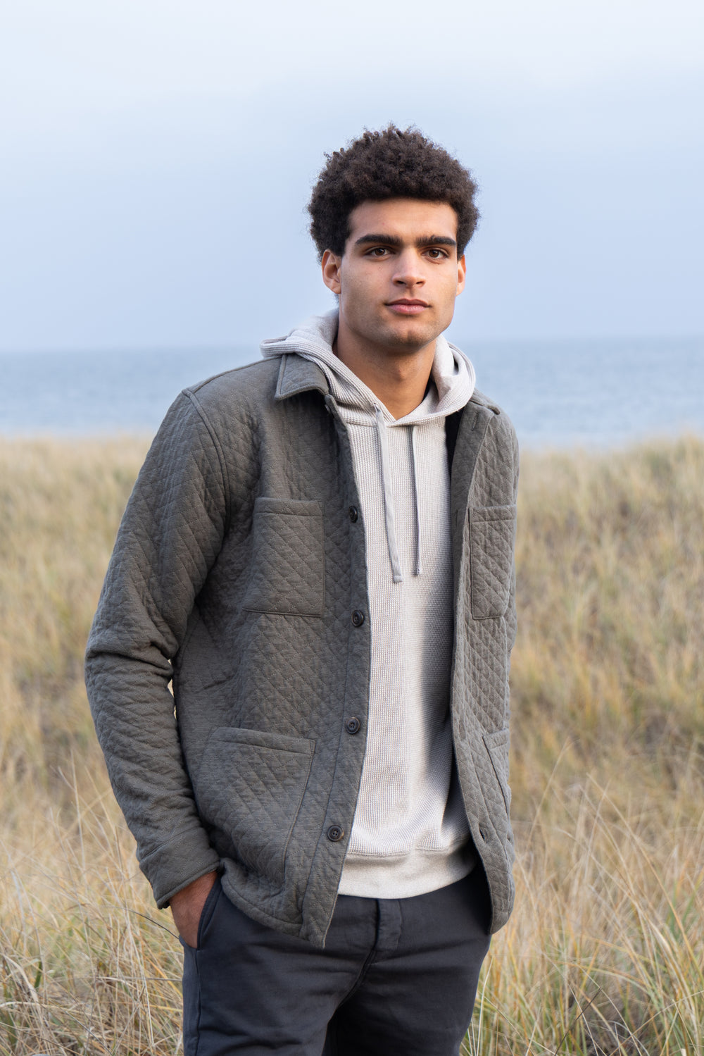 JAKE QUILTED JACKET I Kelp