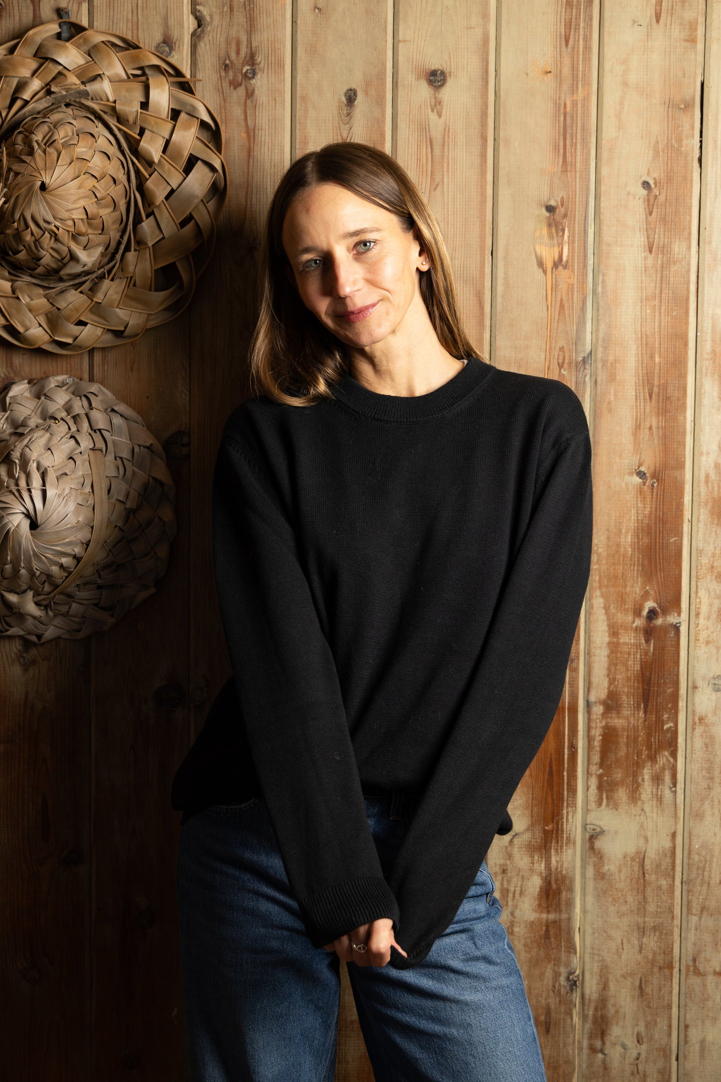 
                  
                    Cinthia Long Sleeve Tee | Sueded Black
                  
                