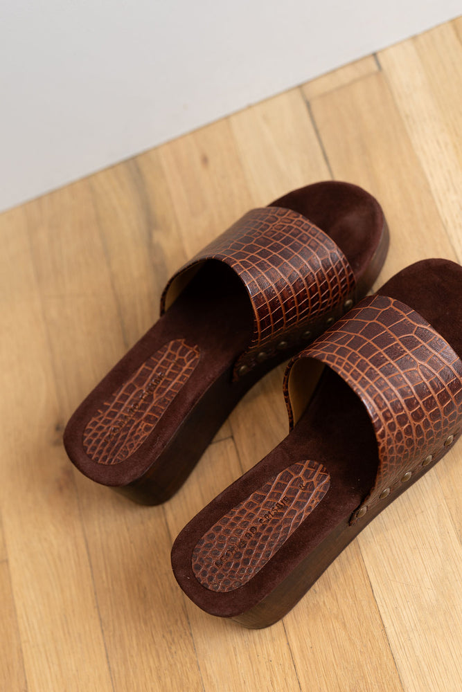 
                  
                    Slide I Brown Croc
                  
                