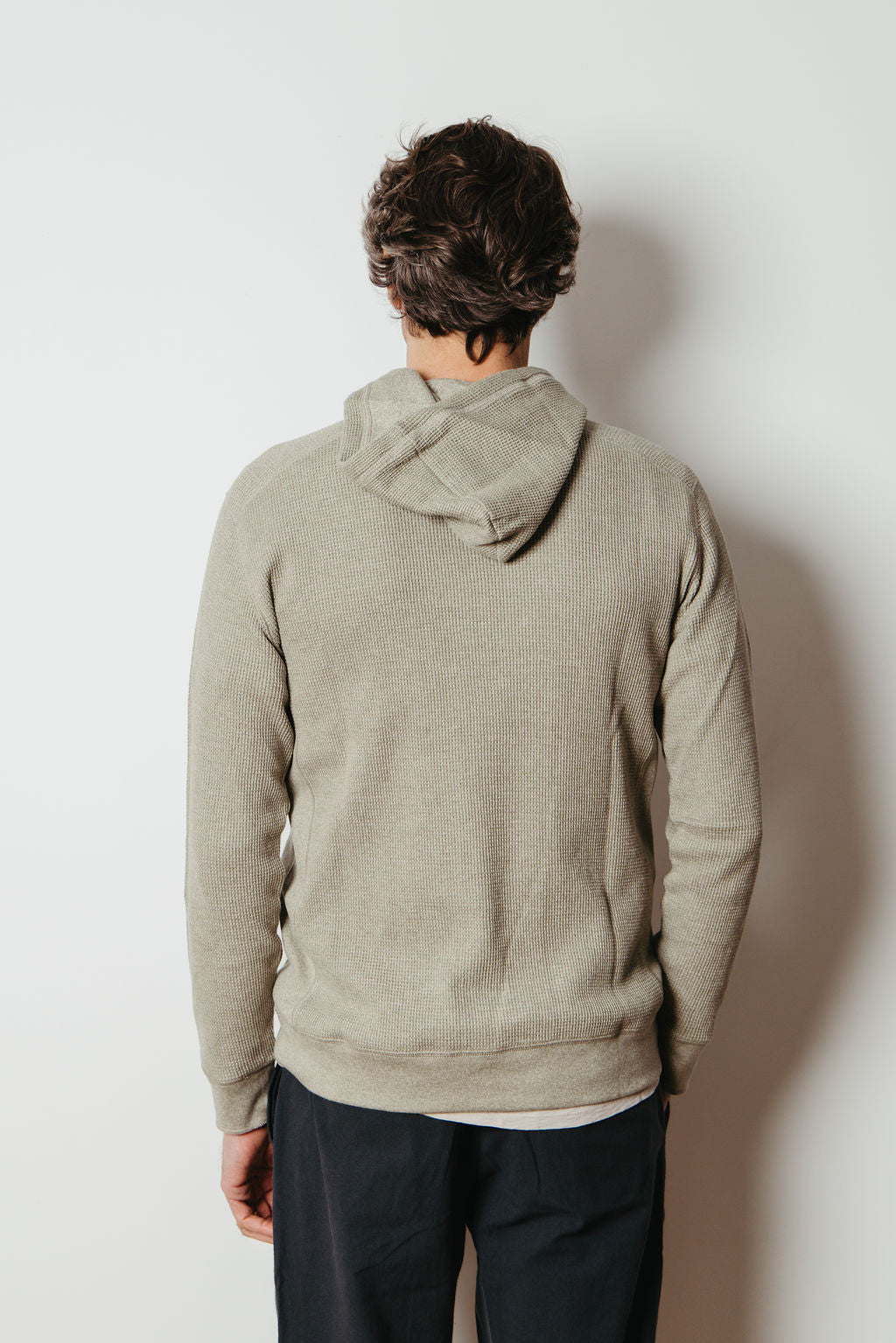 
                  
                    SANDRO WAFFLE HOODIE | Sage
                  
                