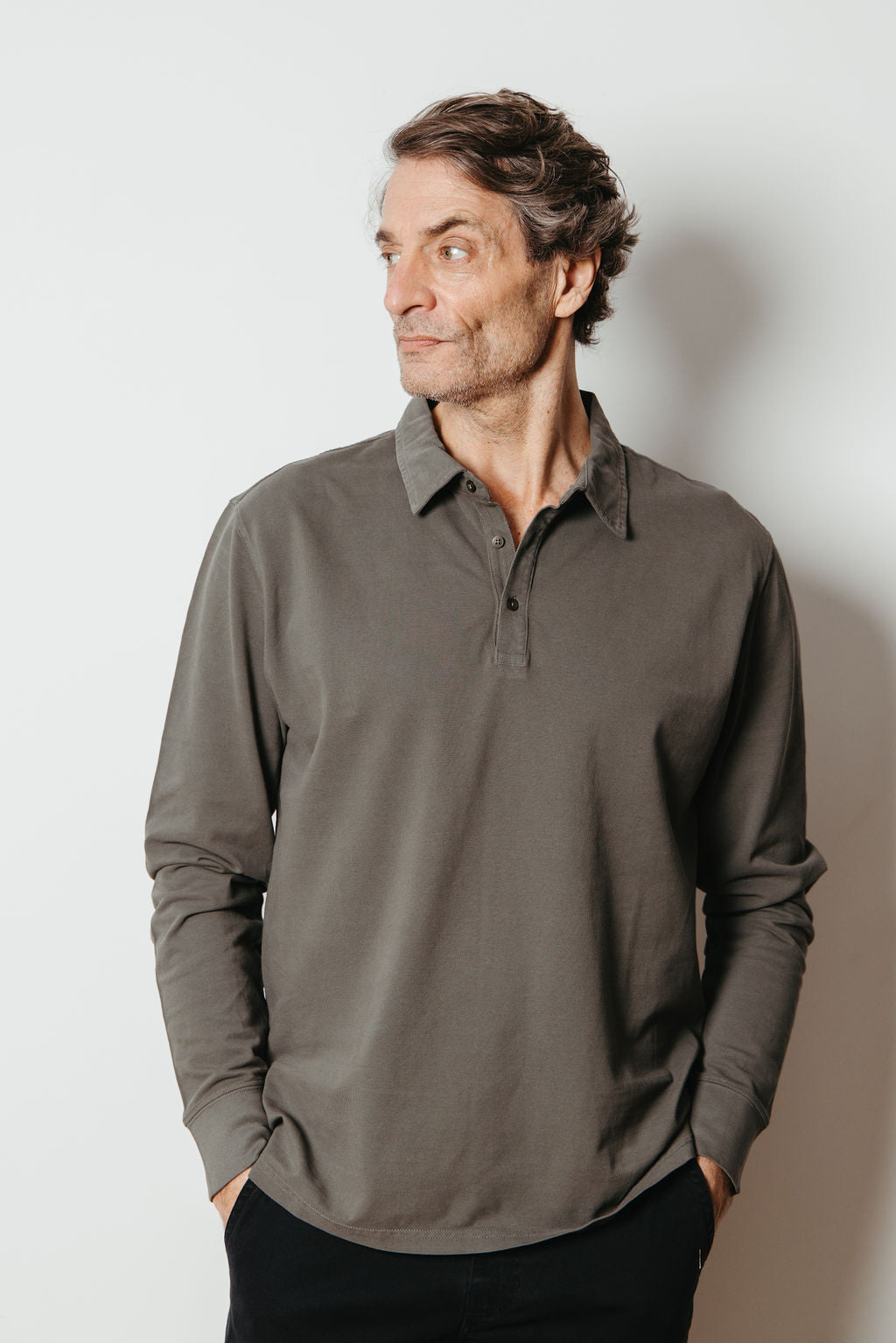 
                  
                    ROBERT LONG SLEEVE POLO | Kelp
                  
                