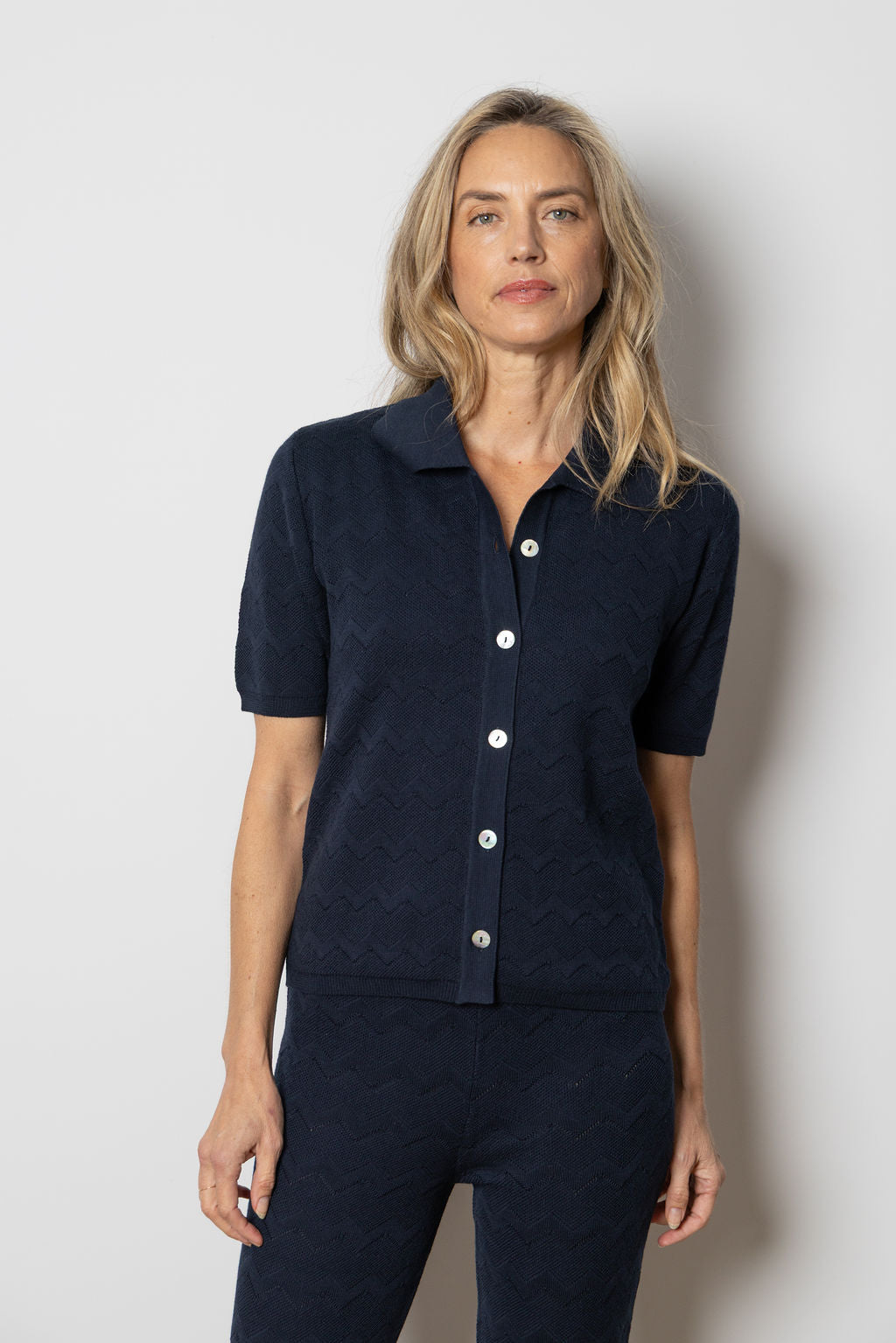 
                  
                    Alina Knit Shirt | Navy
                  
                