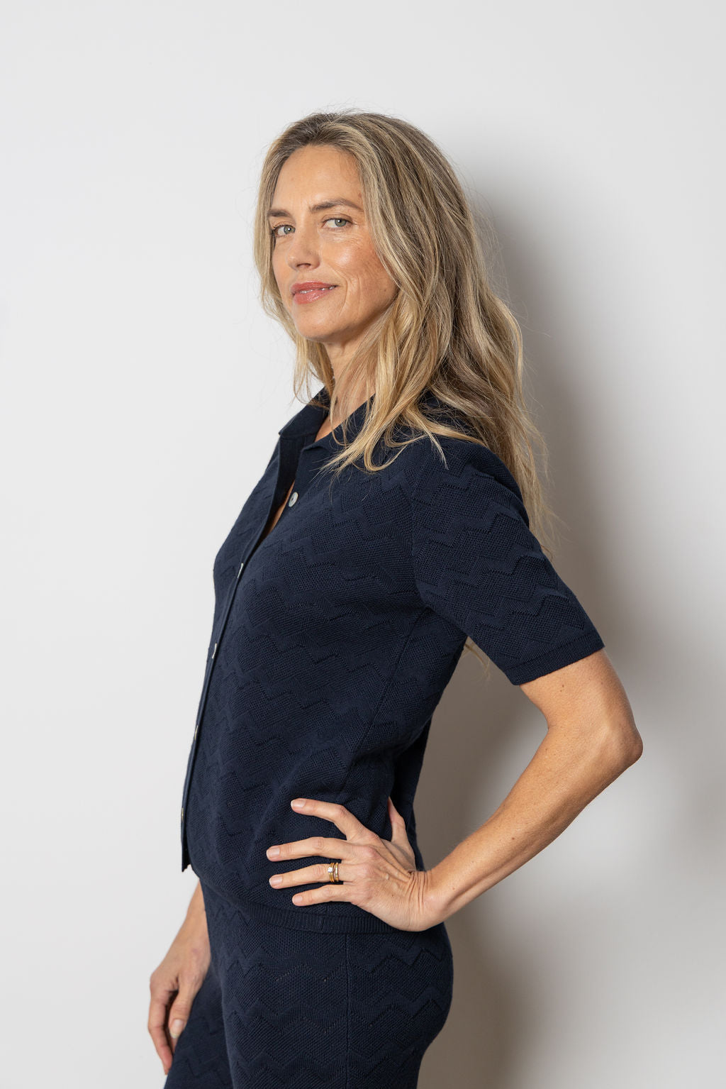 
                  
                    Alina Knit Shirt | Navy
                  
                