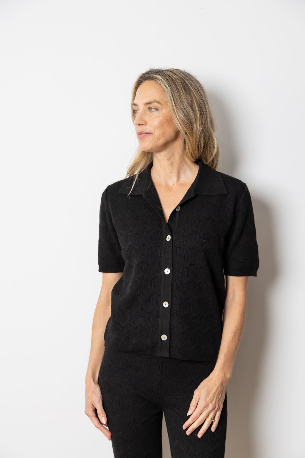 
                  
                    Alina Knit Shirt | Black
                  
                