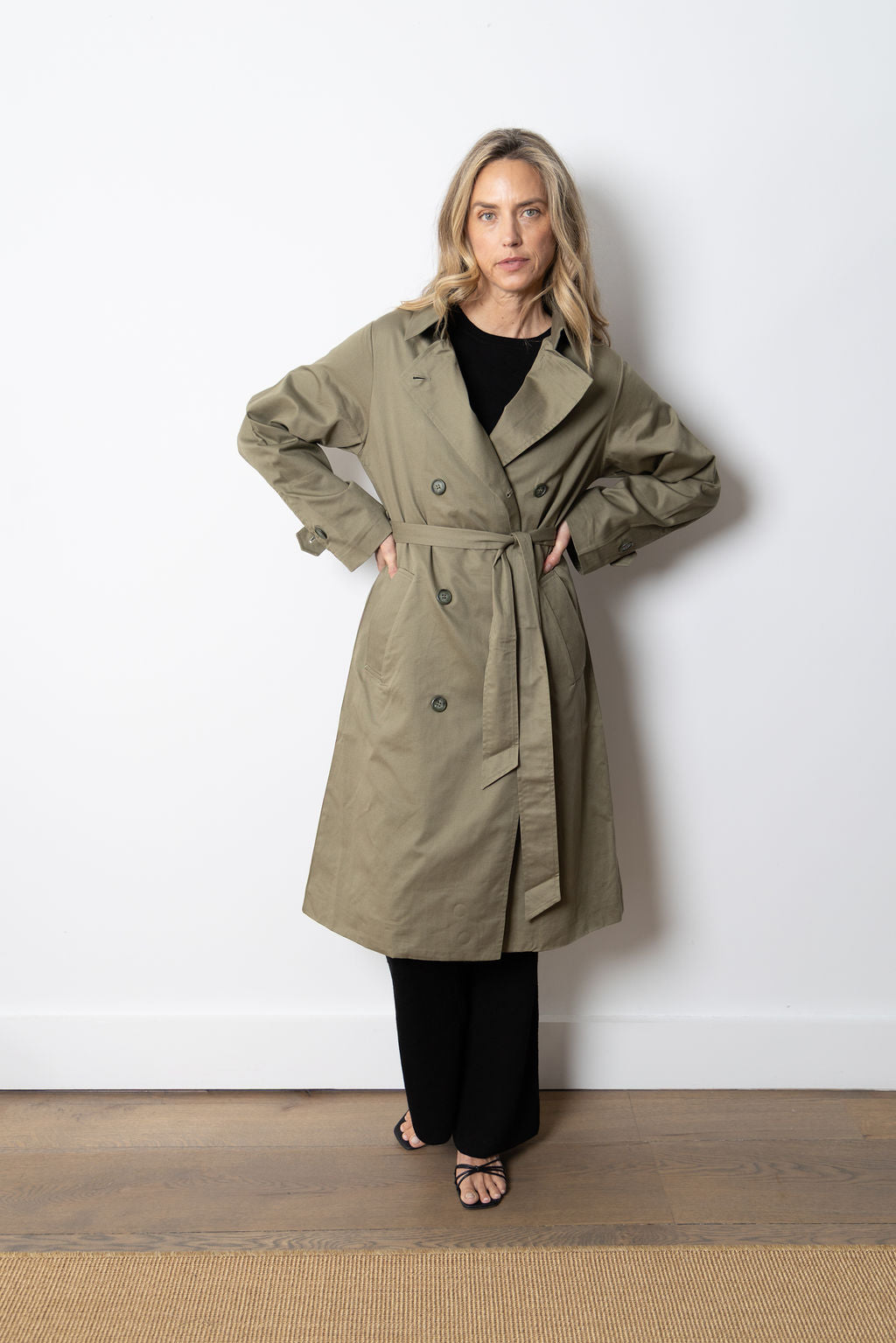 
                  
                    Noemi Trench Coat | Military
                  
                