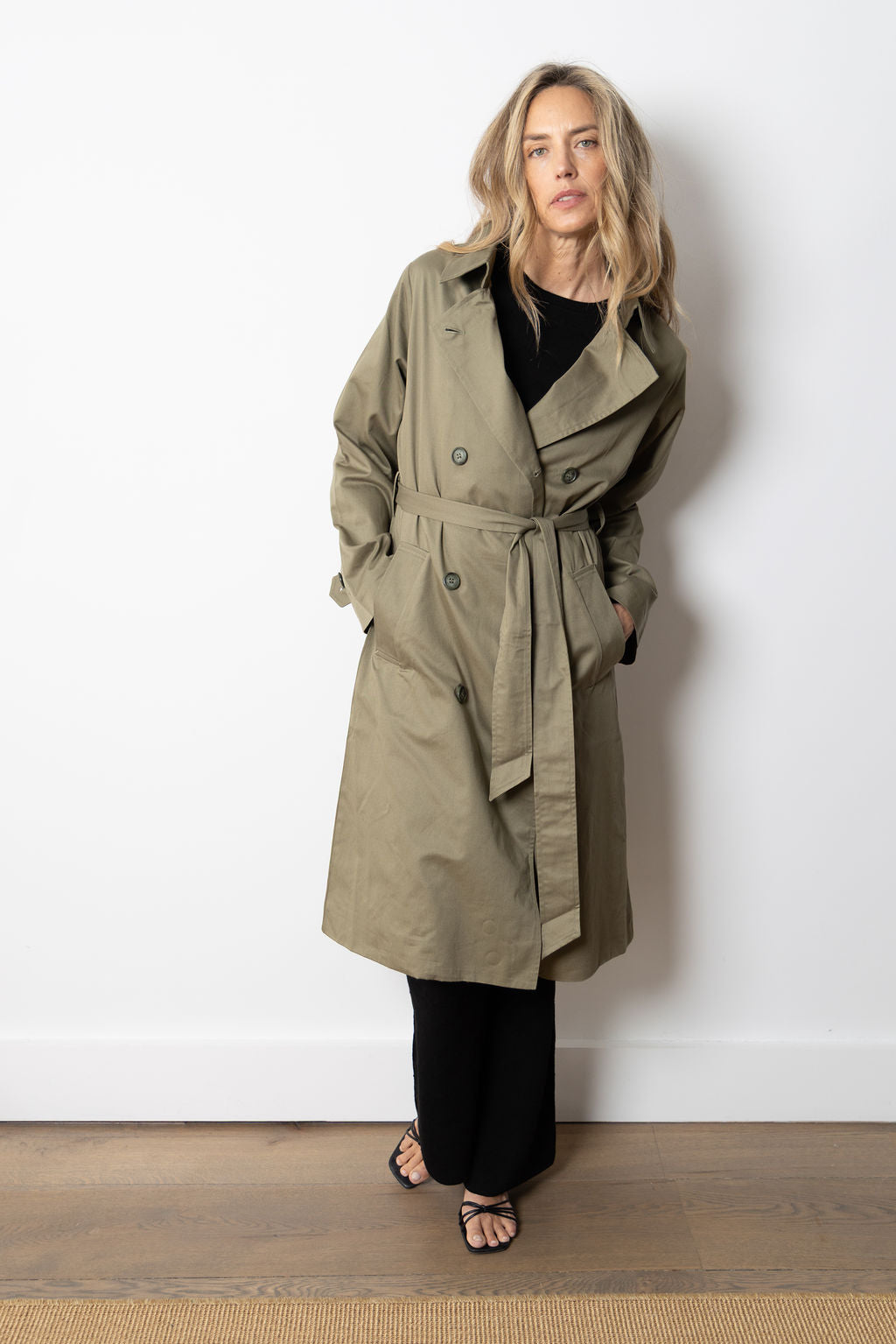 
                  
                    Noemi Trench Coat | Military
                  
                