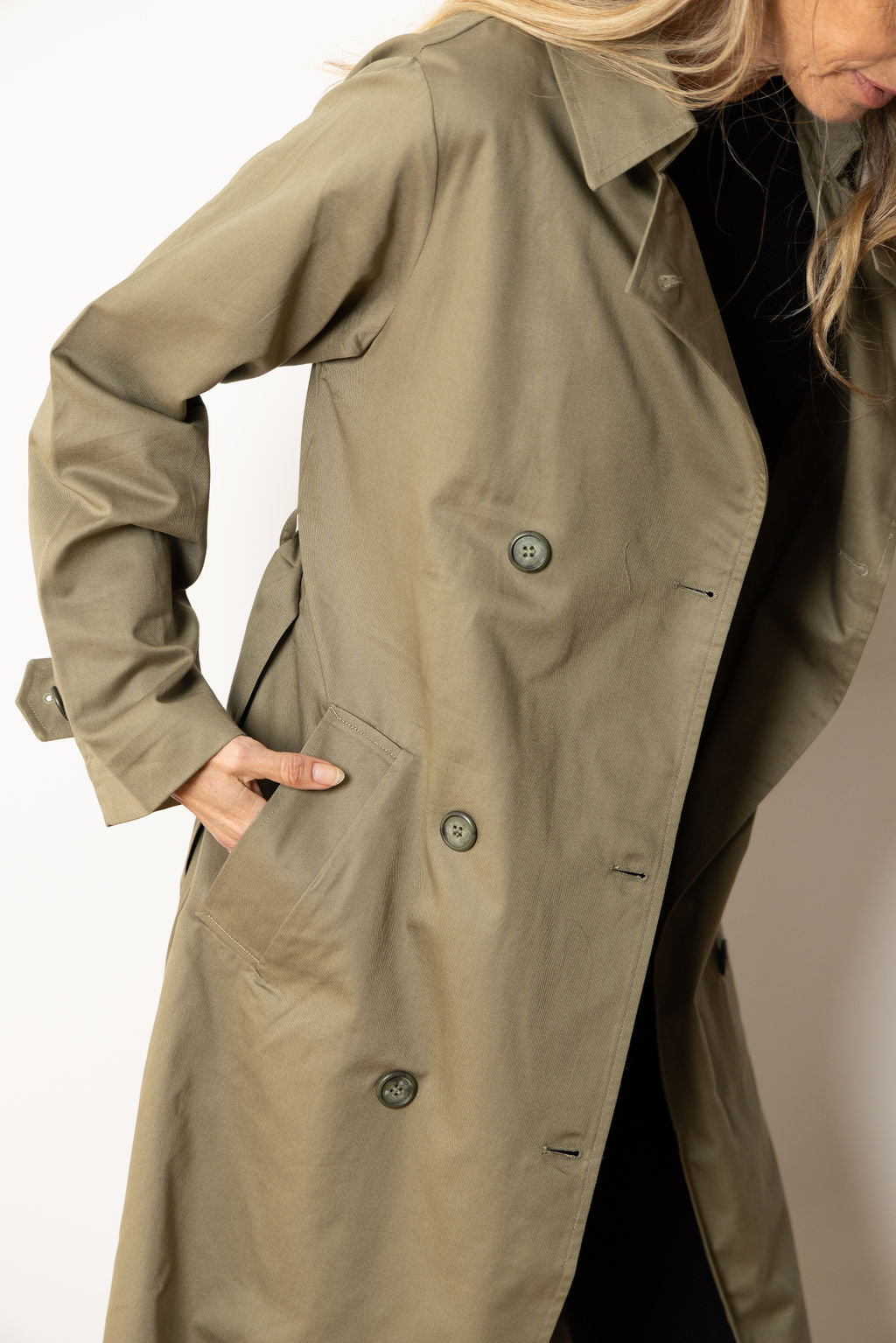 
                  
                    Noemi Trench Coat | Military
                  
                