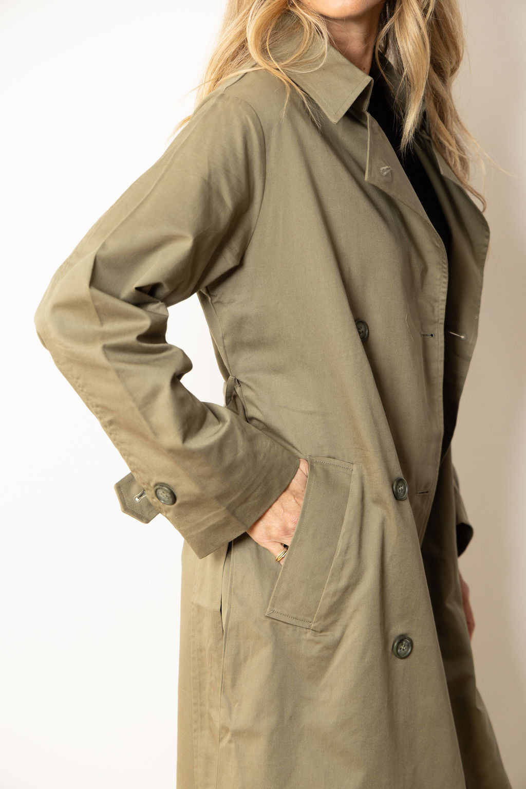 
                  
                    Noemi Trench Coat | Military
                  
                
