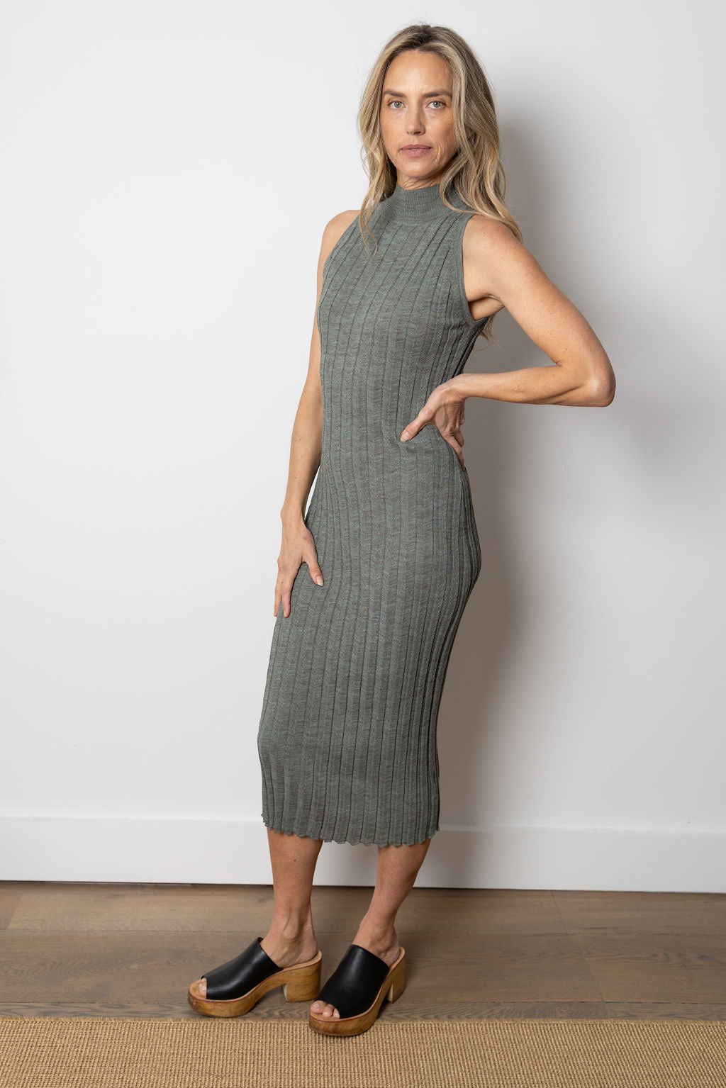 
                  
                    Savannah Mock Neck Dress | Green
                  
                