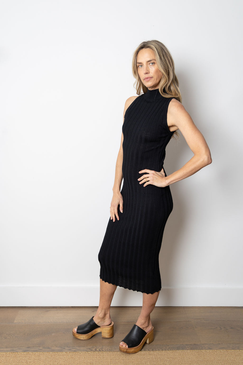 
                  
                    Savannah Mock Neck Dress | Black
                  
                