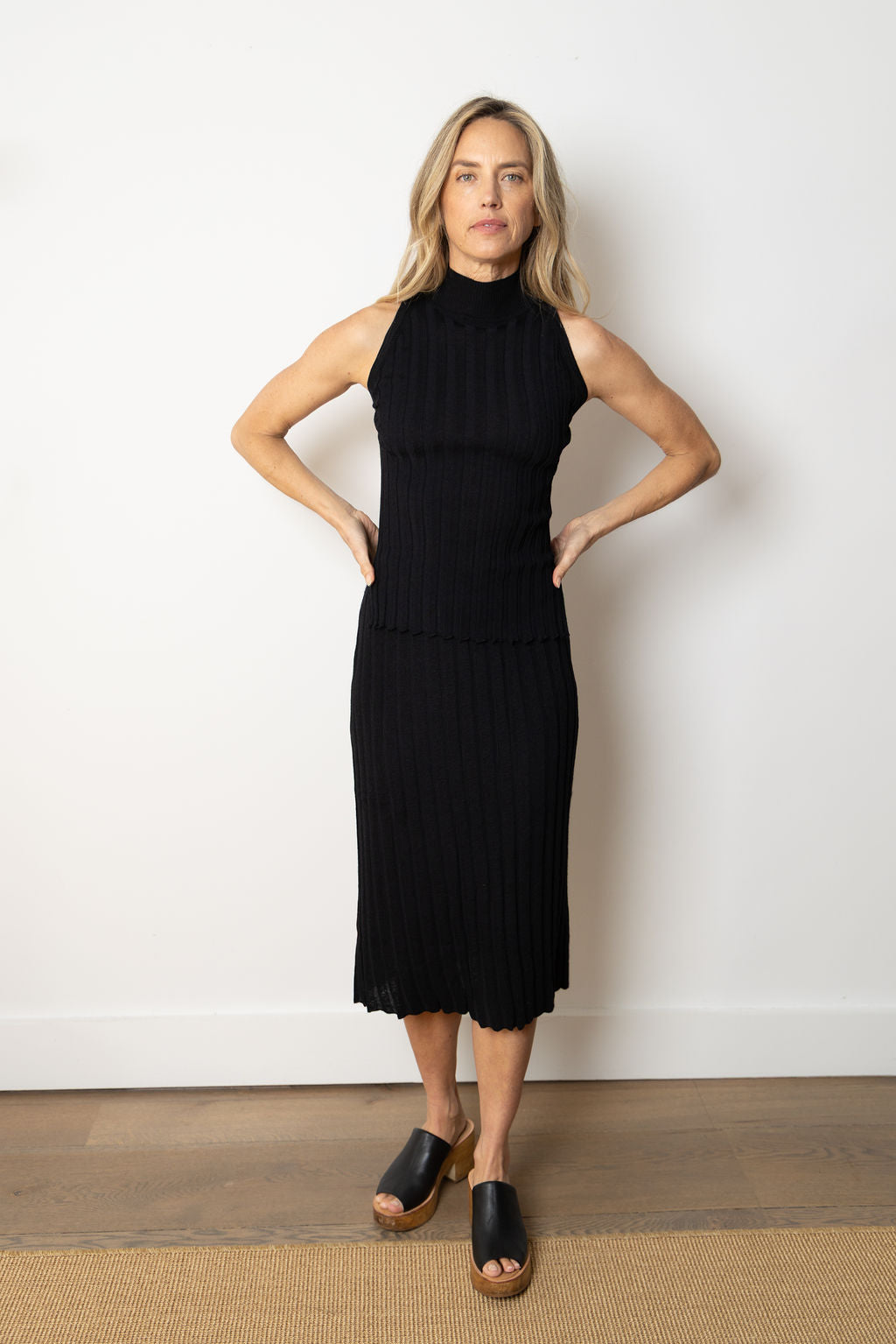 
                  
                    Savannah Mock Neck Dress | Black
                  
                