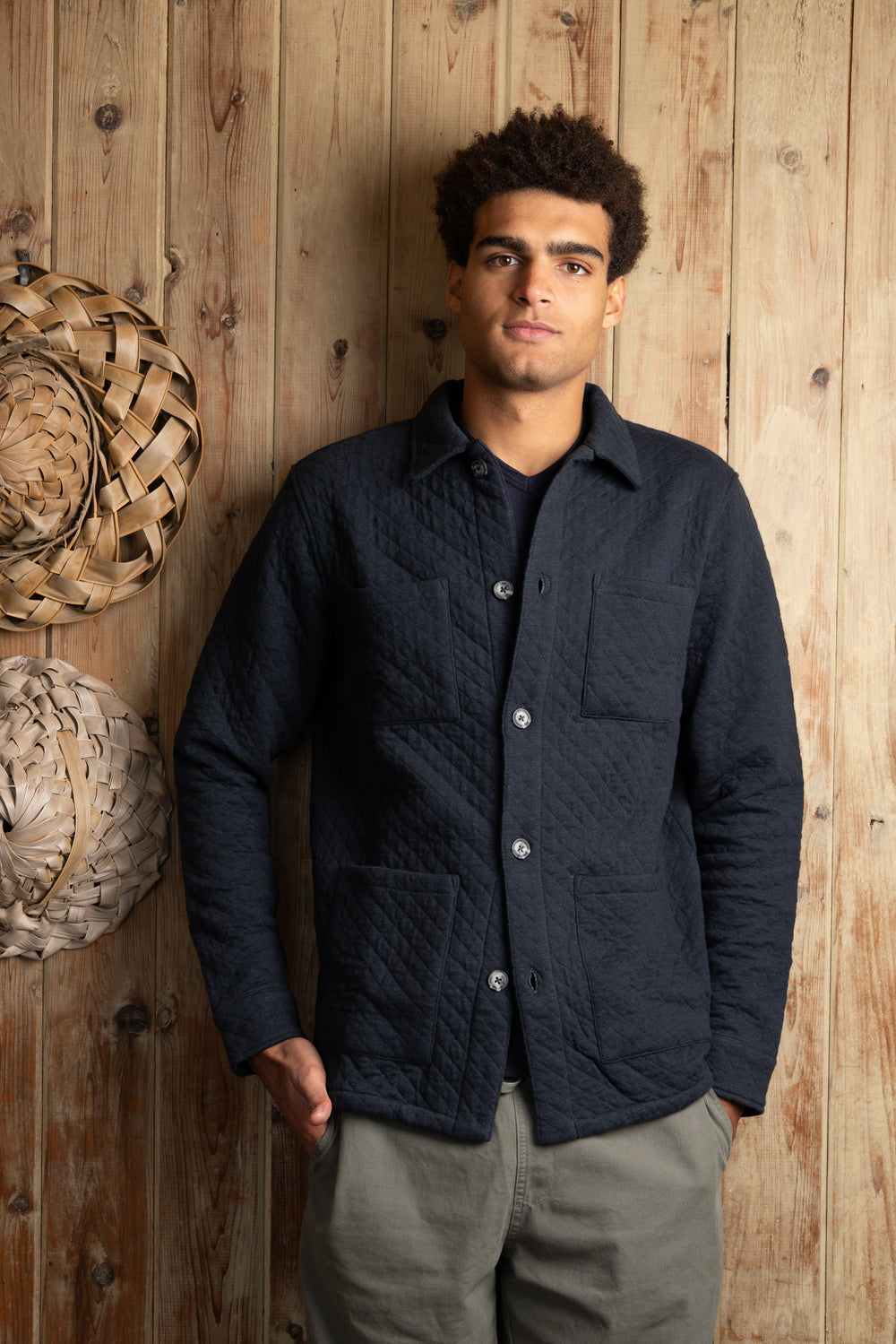 JAKE QUILTED JACKET I Navy