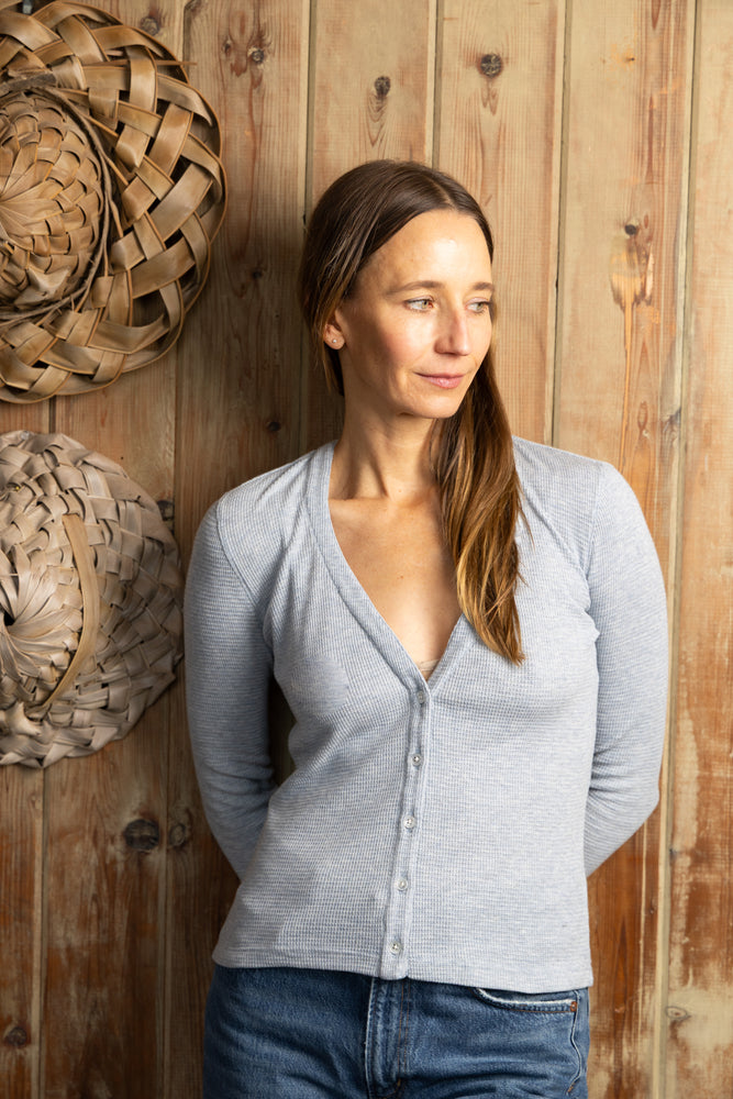 
                  
                    CATHY WAFFLE CARDIGAN I Sea
                  
                